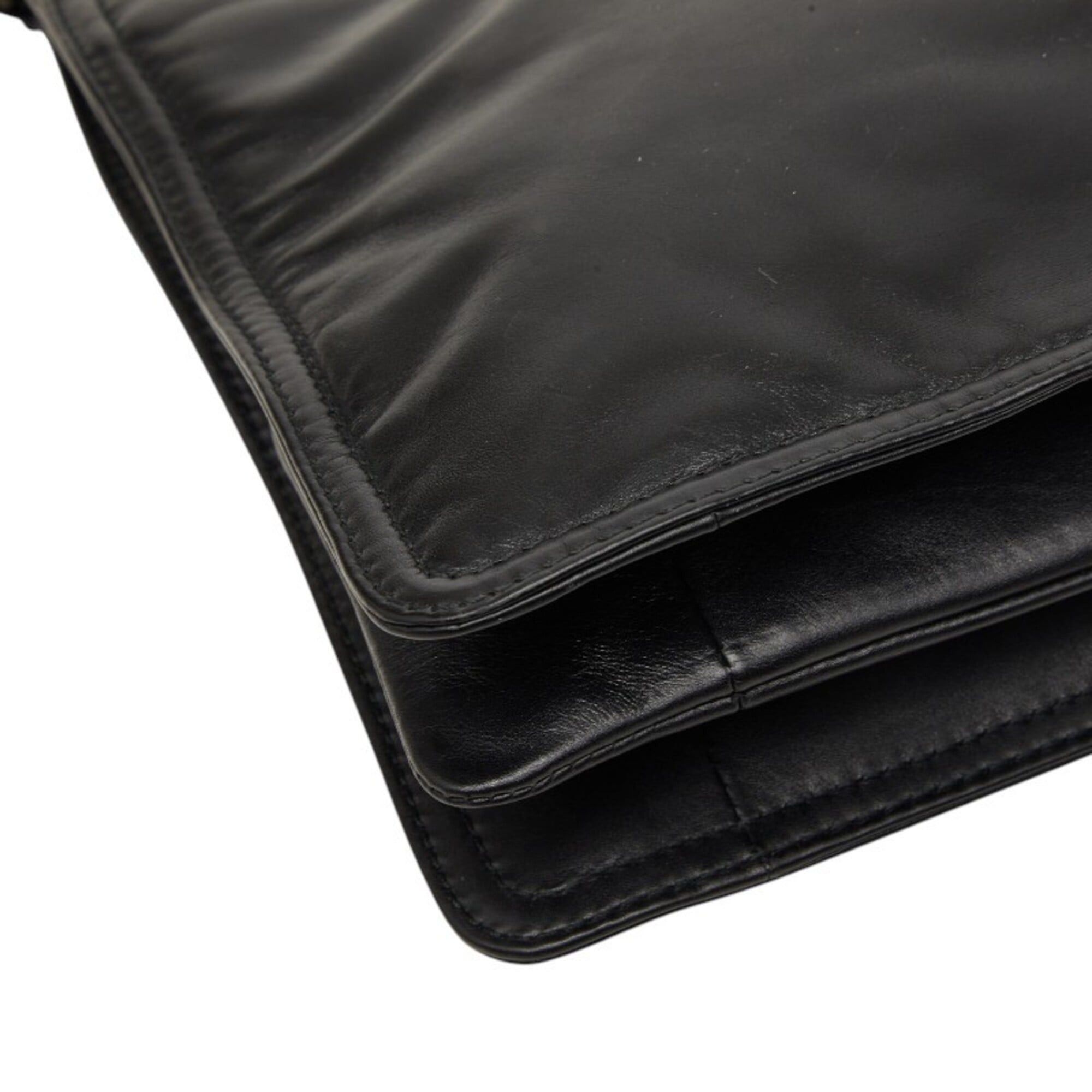 Bottega Veneta Bottega Veneta Clutch Bag, Second Black Leather, Women's BOTTEGAVENETA Size ONE SIZE - 5 Thumbnail