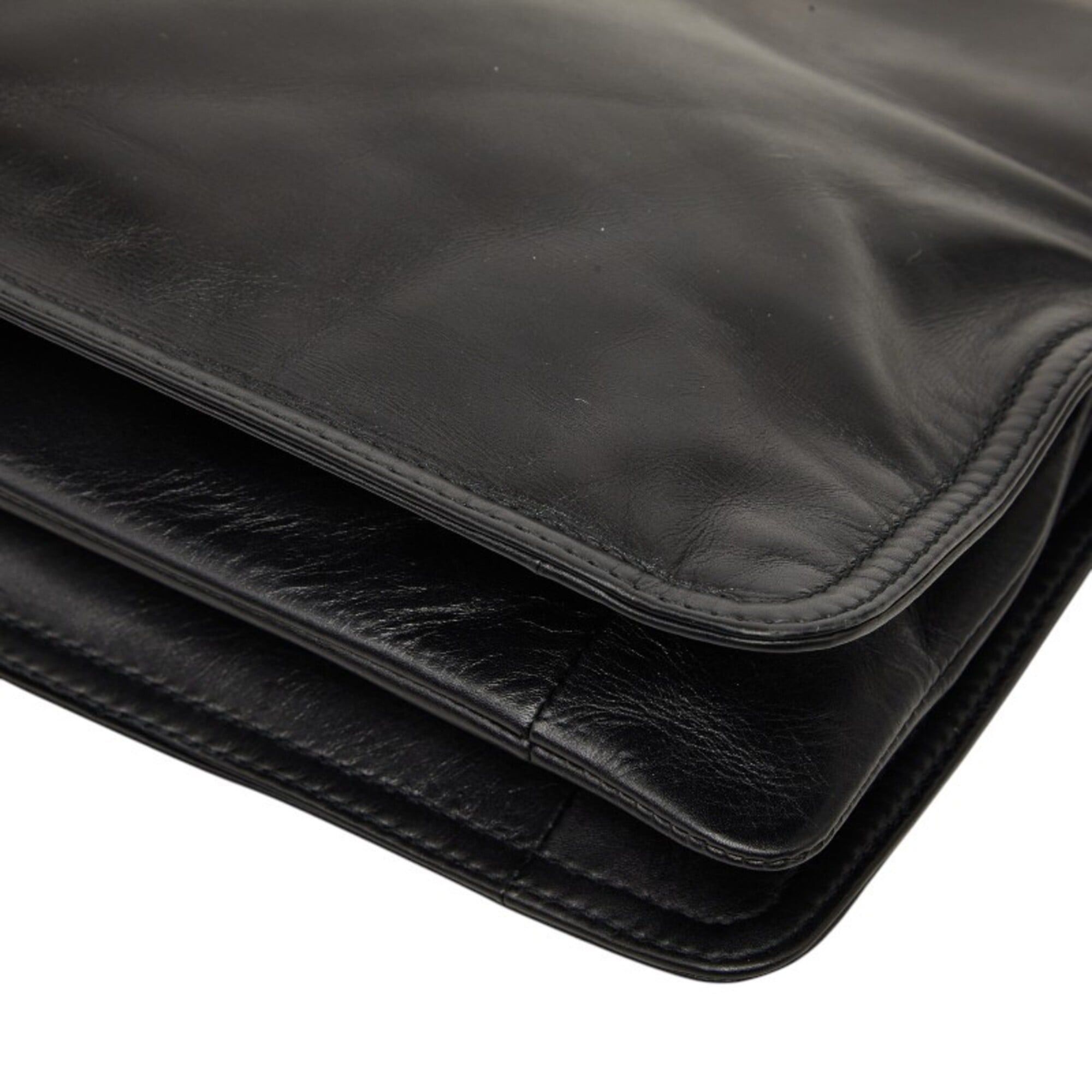 Bottega Veneta Bottega Veneta Clutch Bag, Second Black Leather, Women's BOTTEGAVENETA Size ONE SIZE - 6 Thumbnail