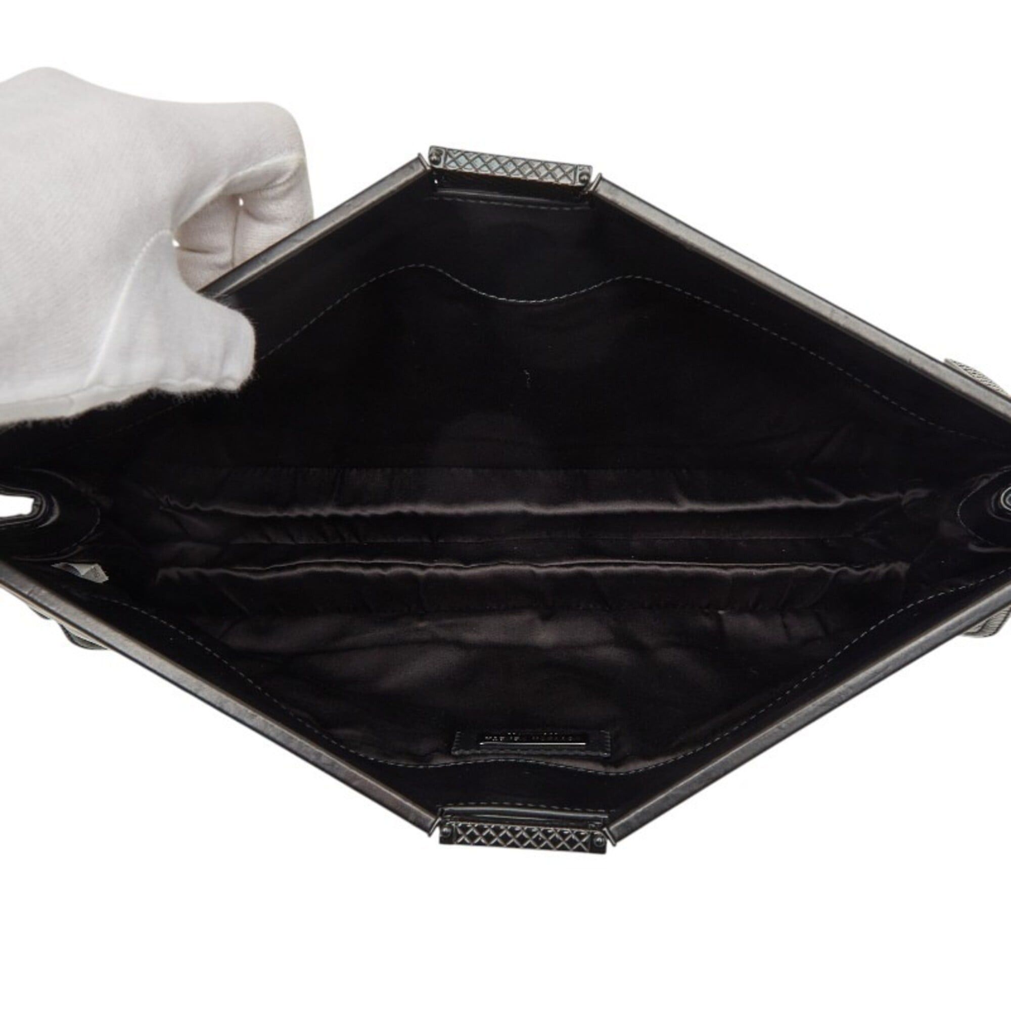 Bottega Veneta Bottega Veneta Clutch Bag, Second Black Leather, Women's BOTTEGAVENETA Size ONE SIZE - 9 Thumbnail