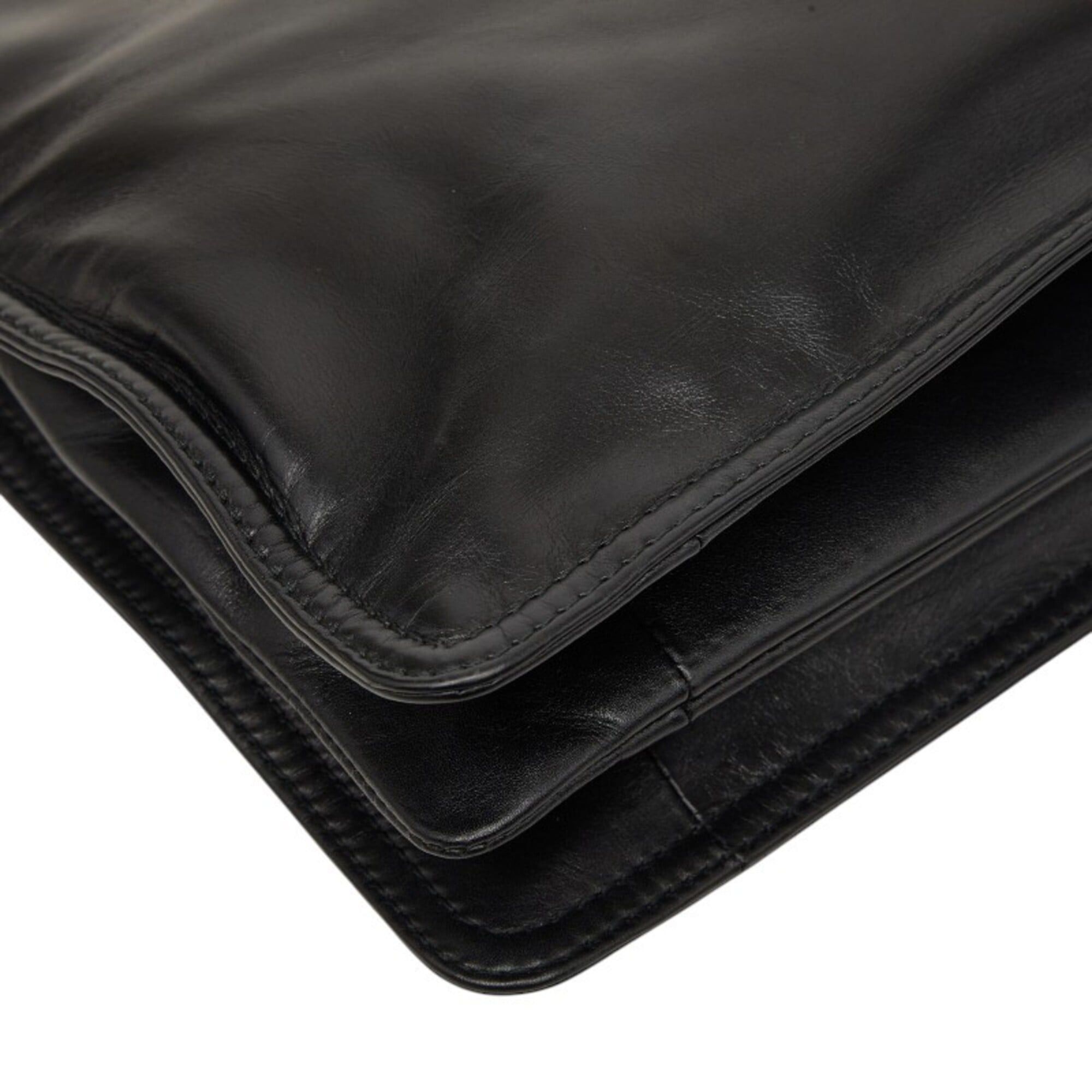 Bottega Veneta Bottega Veneta Clutch Bag, Second Black Leather, Women's BOTTEGAVENETA Size ONE SIZE - 7 Thumbnail