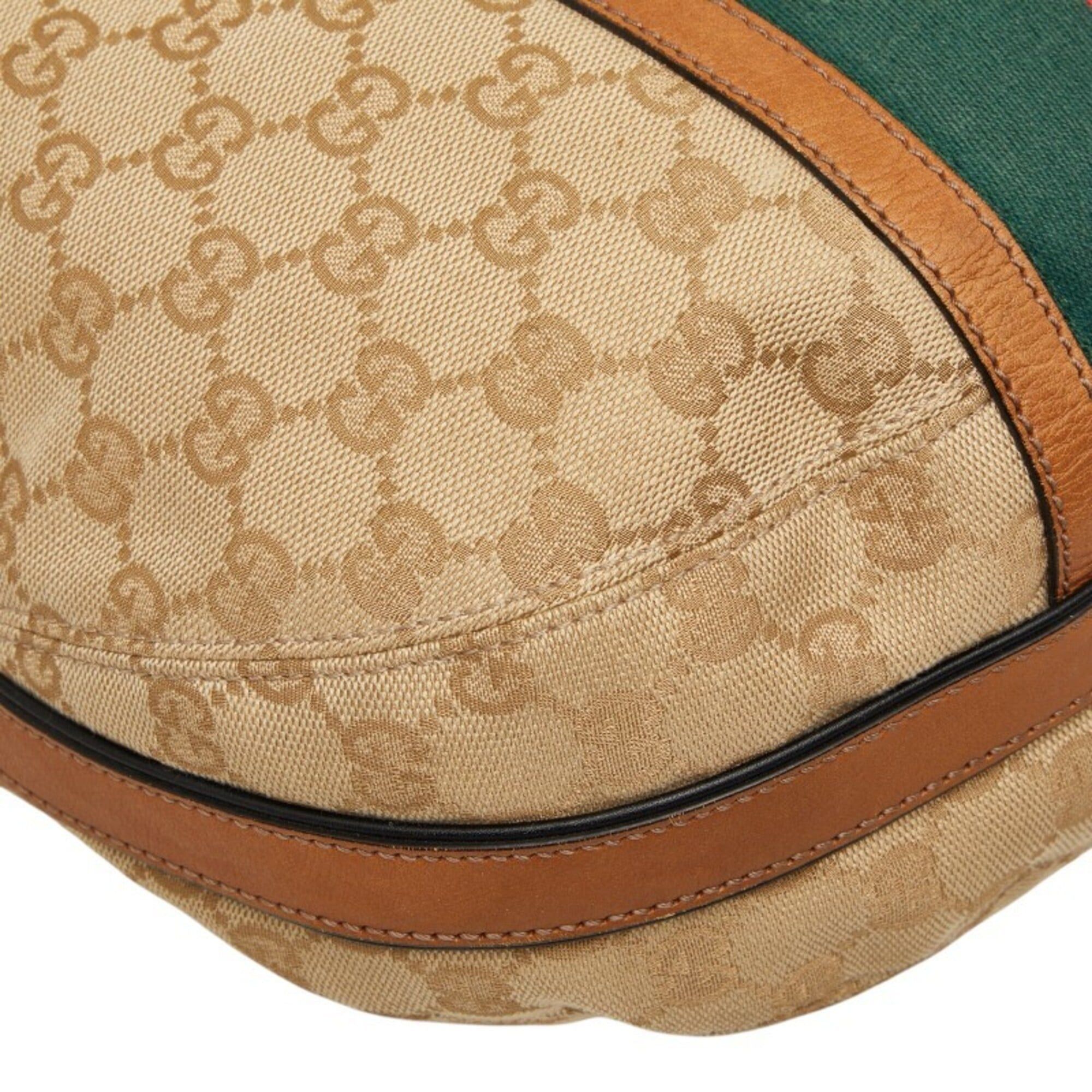 Gucci Gucci GG Canvas Sherry Line Tassel One-Shoulder Bag 309622 Beige Multicolor Leather Women's GUCCI Size ONE SIZE - 5 Thumbnail
