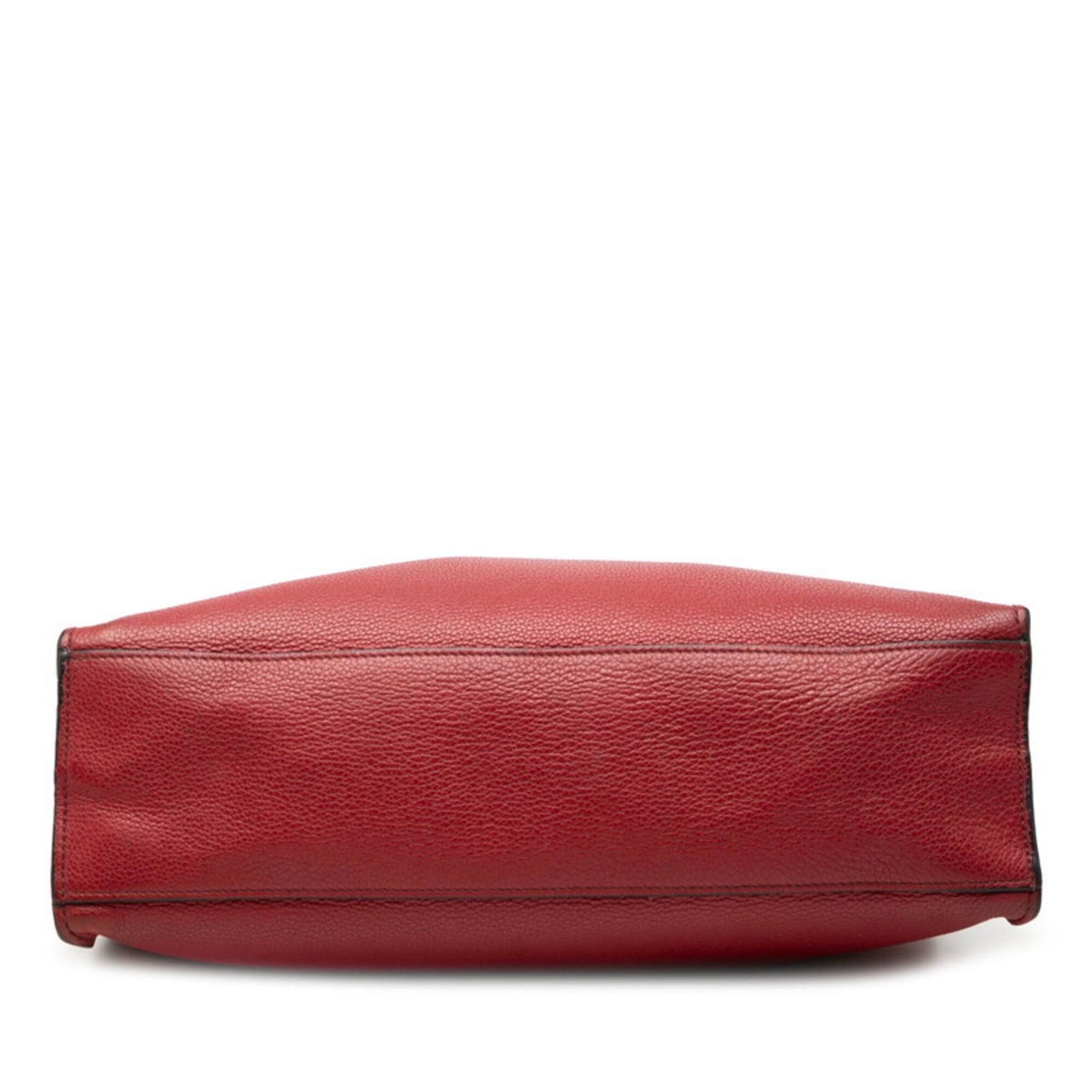 Prada Prada tote bag, red leather, women's. Size ONE SIZE - 3 Thumbnail