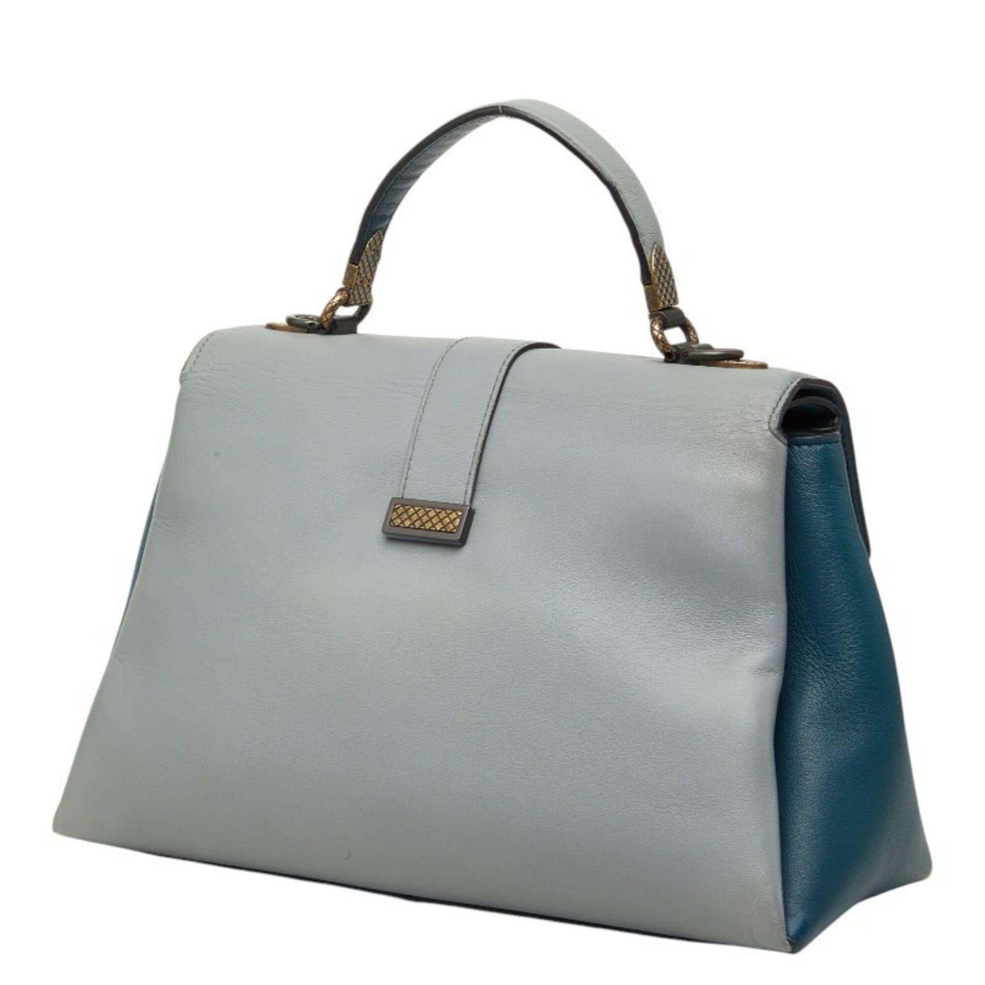 Bottega Veneta Bottega Veneta Piazza Handbag Shoulder Bag 2-Way Light Blue Leather Women's BOTTEGAVENETA Size ONE SIZE - 2 Thumbnail