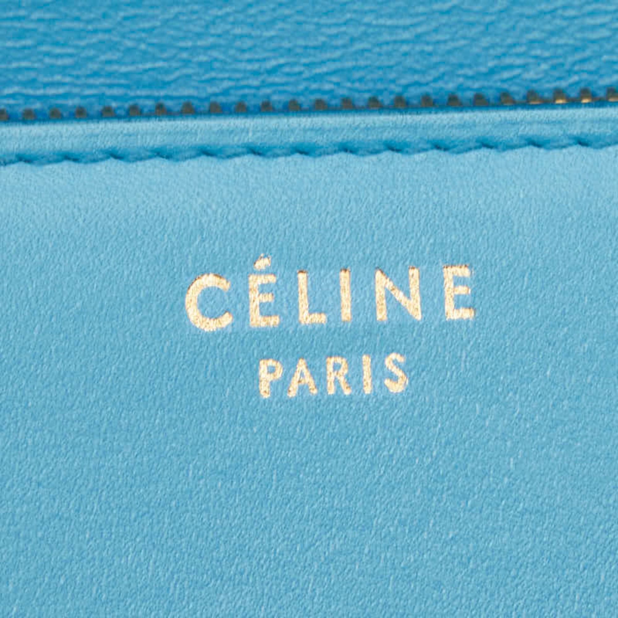 Celine Celine Classic Box Medium Shoulder Bag, Light Blue Leather, Women's CELINE Size ONE SIZE - 9 Thumbnail