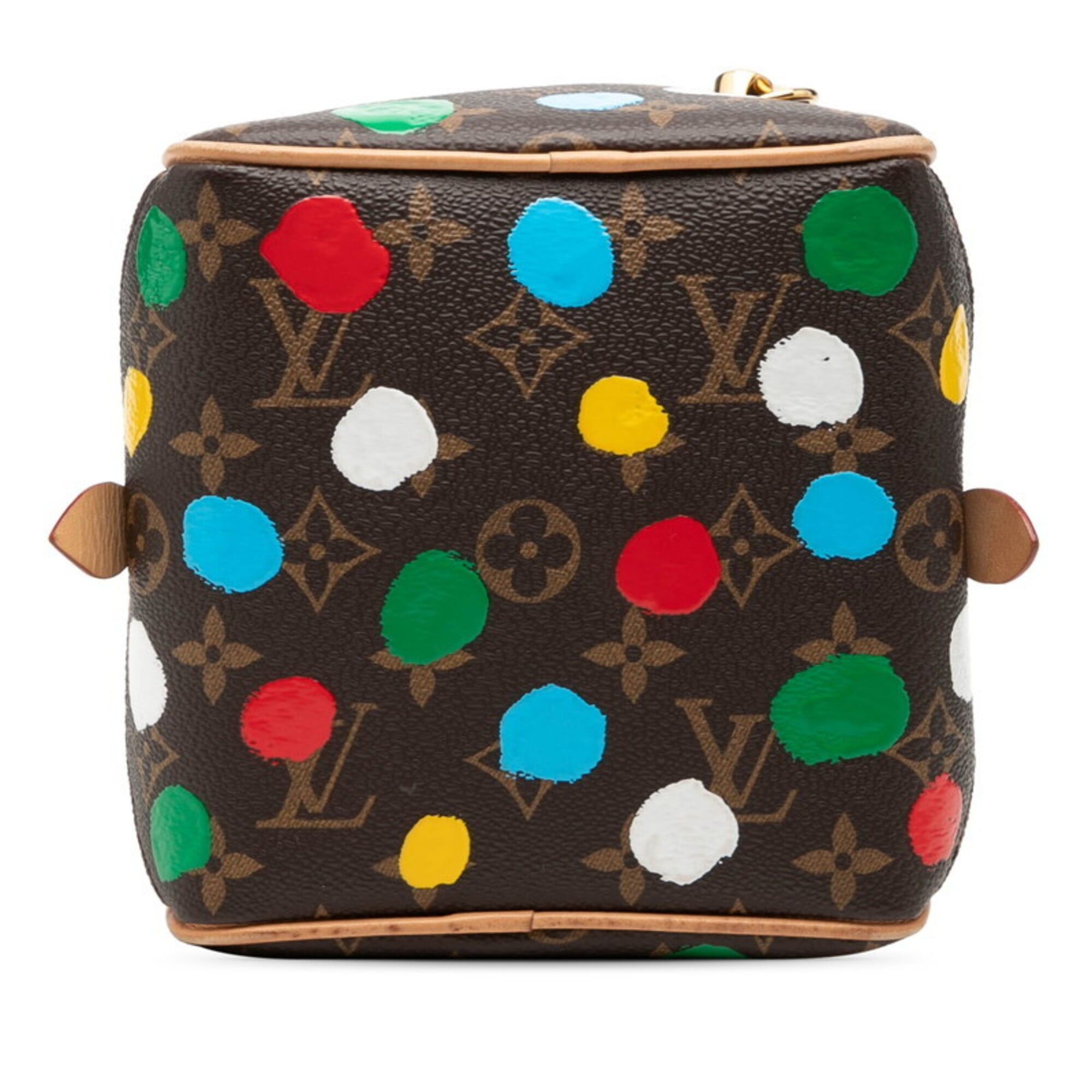 Louis Vuitton Louis Vuitton x Yayoi Kusama Monogram Handbag Square Bag Chain Shoulder 2-Way Brown Multicolor Leather Women's LOUIS VUITTON Size ONE SIZE - 3 Thumbnail