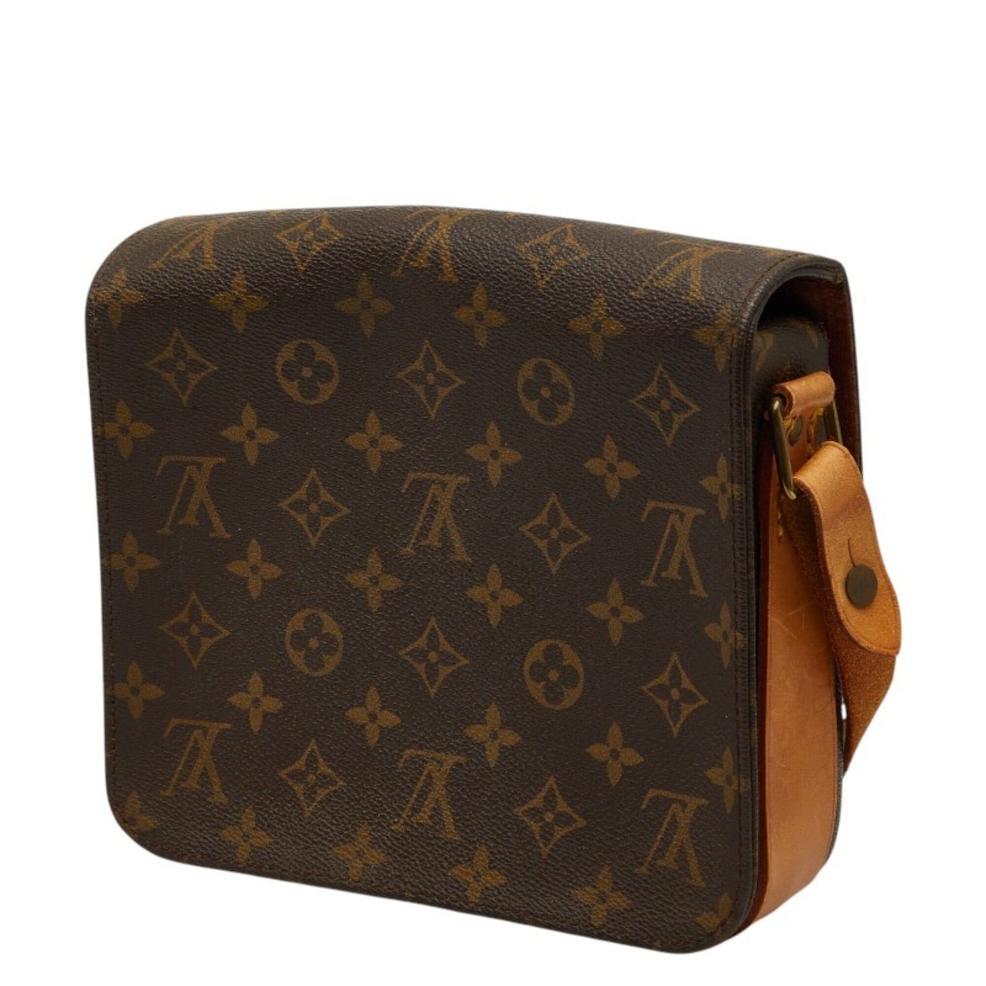 Louis Vuitton Louis Vuitton Monogram Cartouchiere MM Crossbody Shoulder Bag M51253 Brown Leather Women's LOUIS VUITTON Size ONE SIZE - 2 Thumbnail