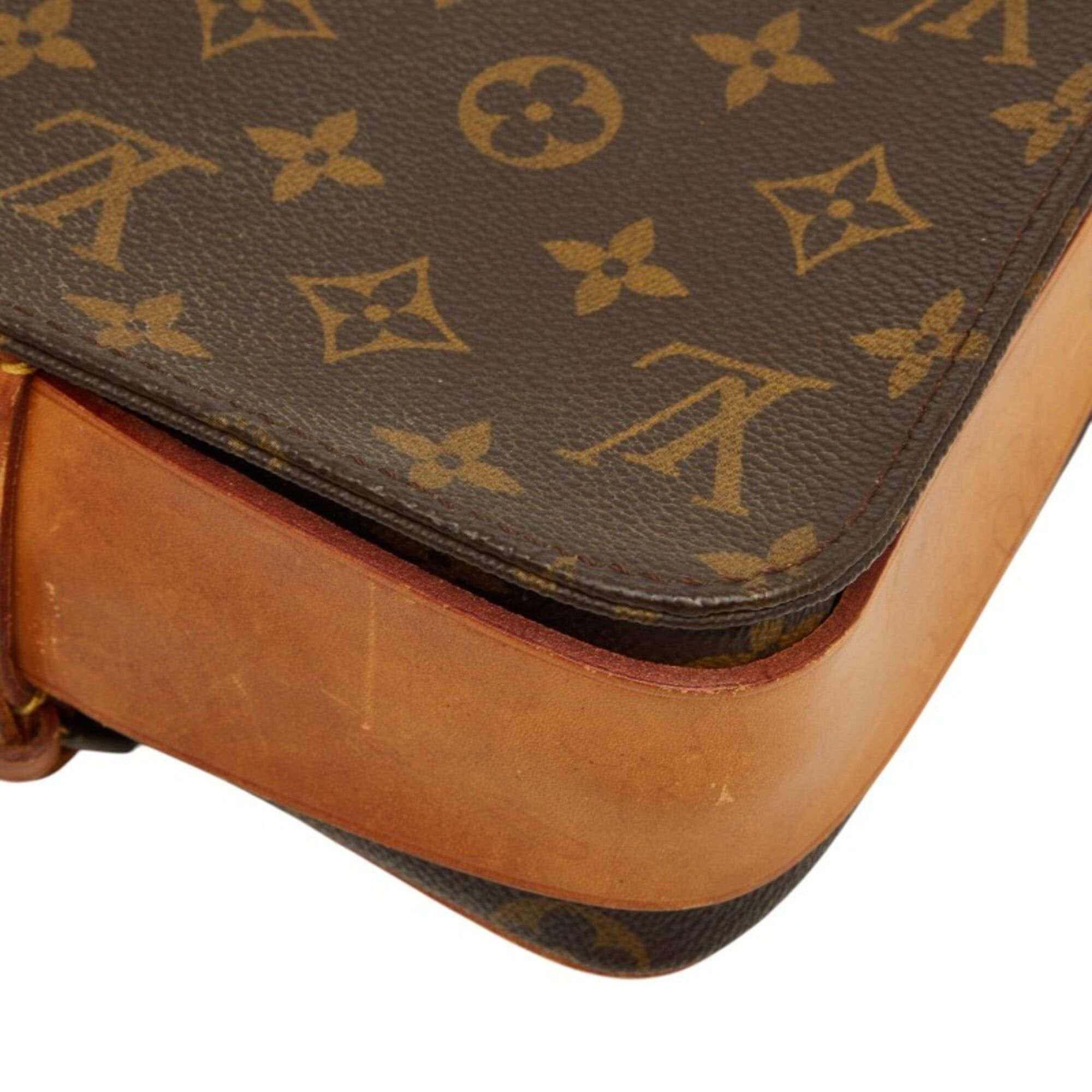 Louis Vuitton Louis Vuitton Monogram Cartouchiere MM Crossbody Shoulder Bag M51253 Brown Leather Women's LOUIS VUITTON Size ONE SIZE - 6 Thumbnail