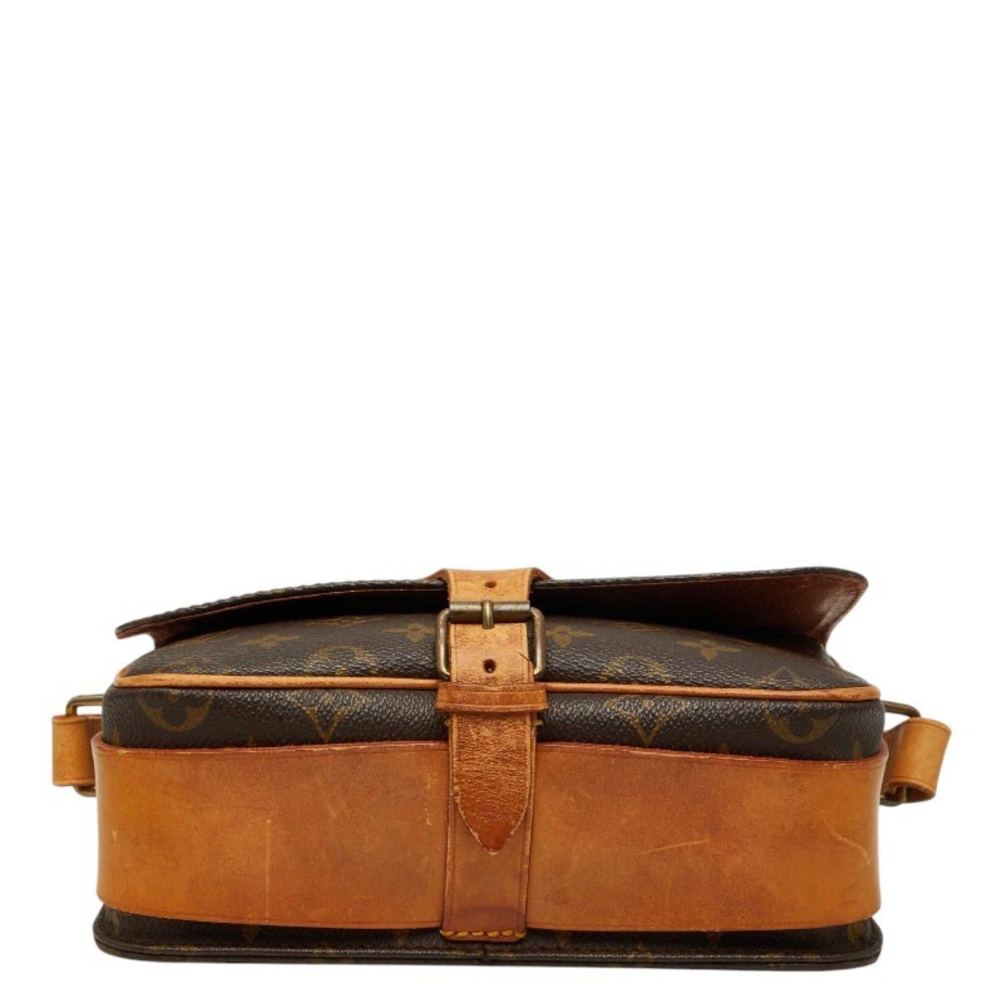 Louis Vuitton Louis Vuitton Monogram Cartouchiere MM Crossbody Shoulder Bag M51253 Brown Leather Women's LOUIS VUITTON Size ONE SIZE - 3 Thumbnail
