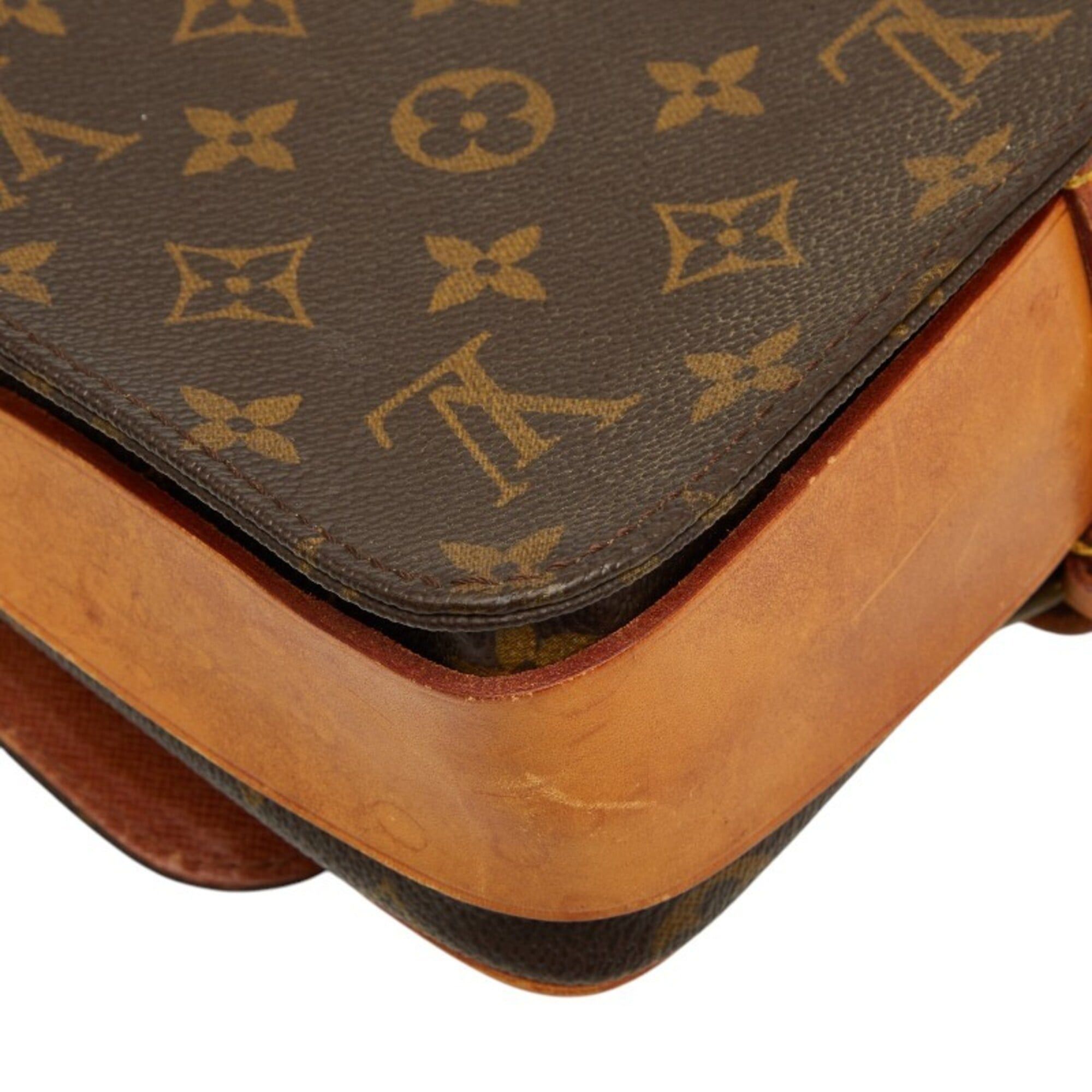 Louis Vuitton Louis Vuitton Monogram Cartouchiere MM Crossbody Shoulder Bag M51253 Brown Leather Women's LOUIS VUITTON Size ONE SIZE - 7 Thumbnail