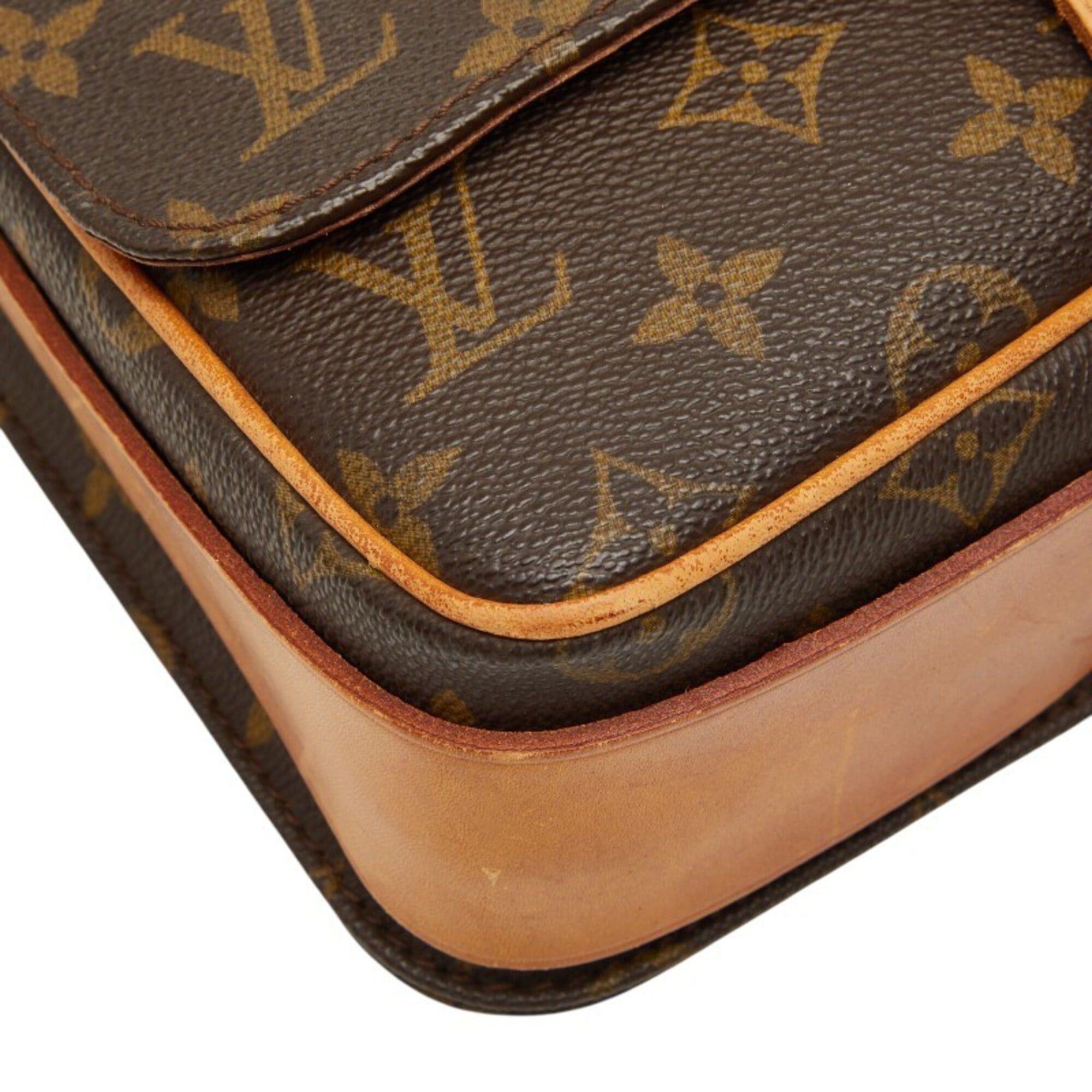 Louis Vuitton Louis Vuitton Monogram Cartouchiere MM Crossbody Shoulder Bag M51253 Brown Leather Women's LOUIS VUITTON Size ONE SIZE - 5 Thumbnail