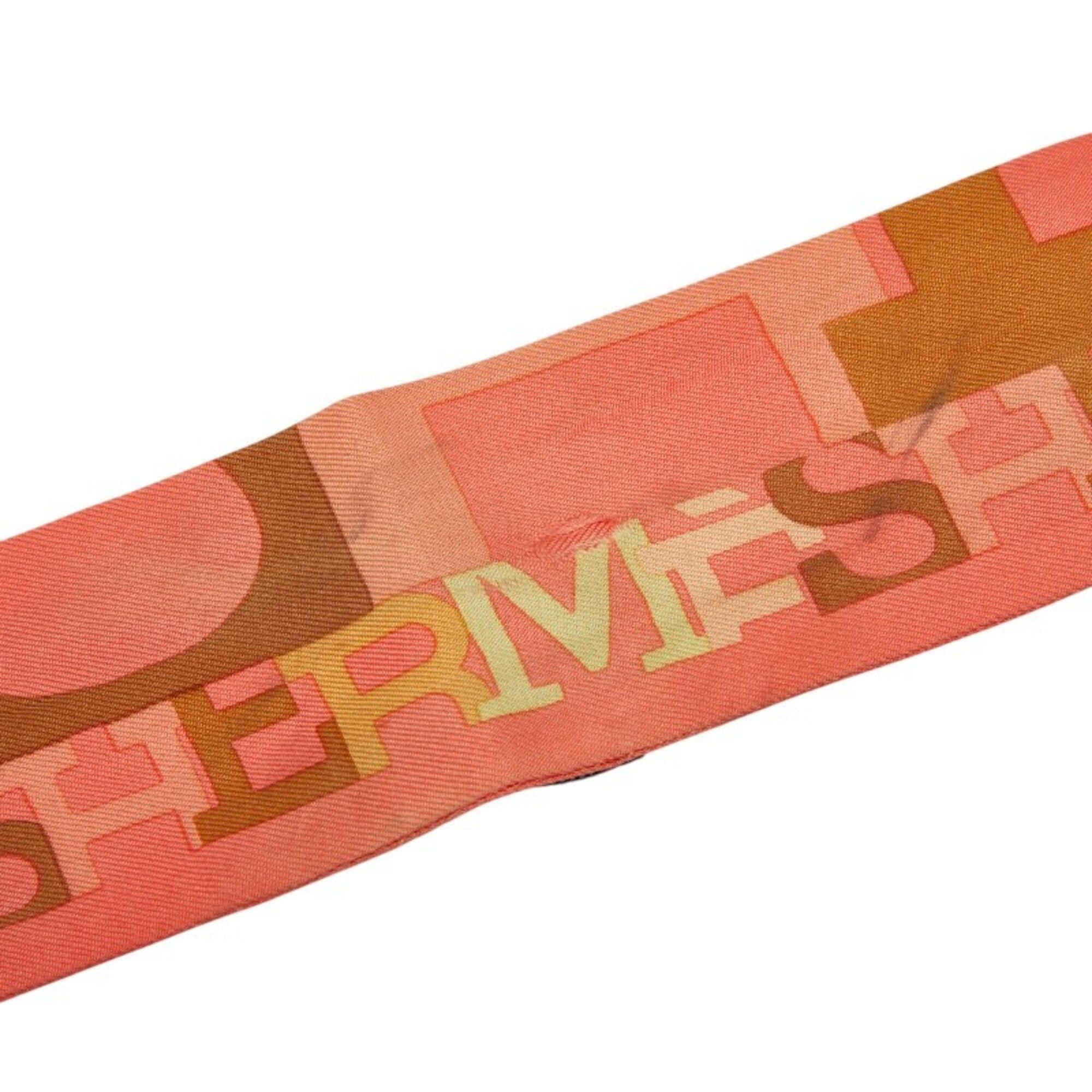 Hermes Hermes Twilly Capitales Scarf Muffler Pink Multicolor Silk Women's HERMES Size ONE SIZE - 2 Thumbnail