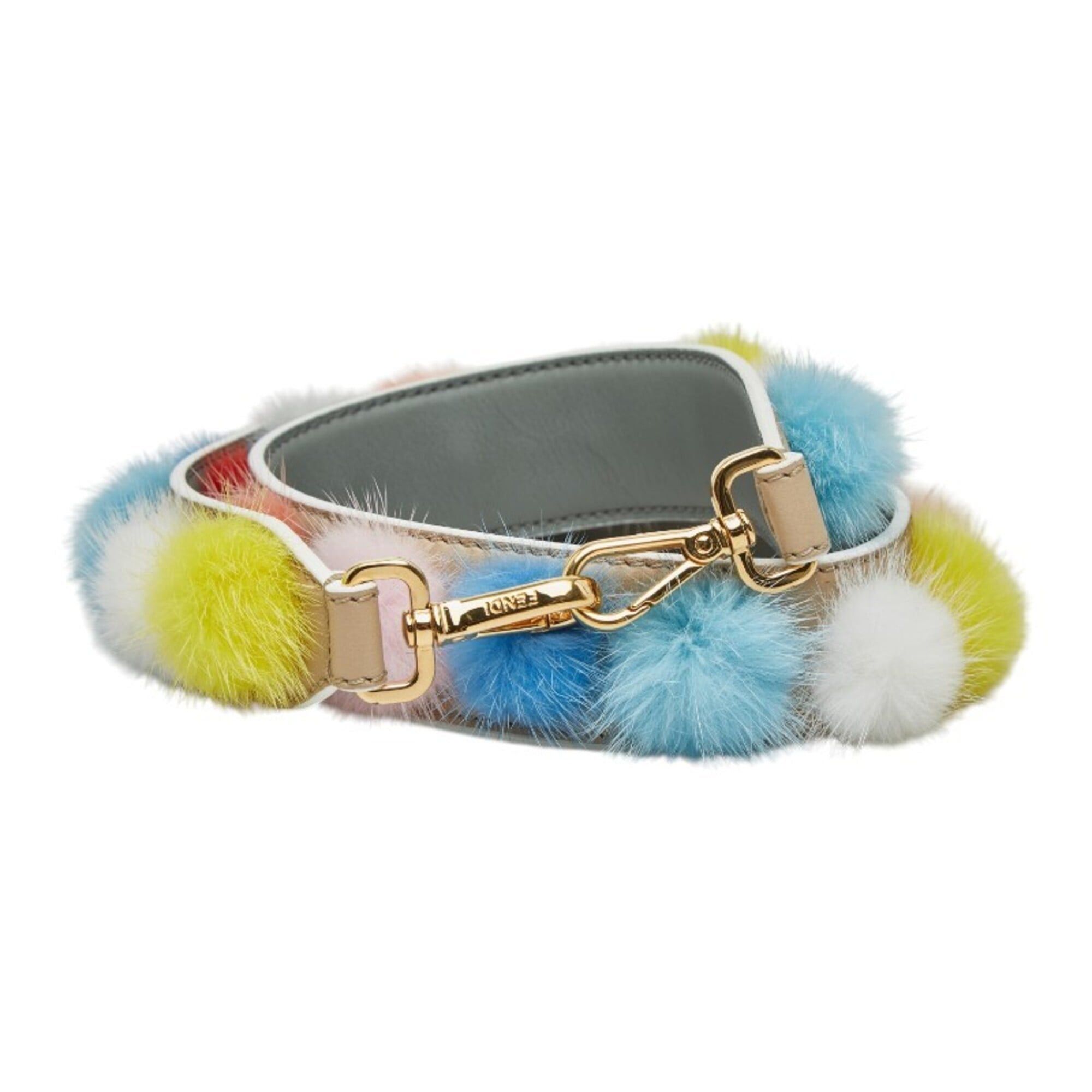 Fendi Fendi Strap You Shoulder Strap, Multicolor Leather Fur, Women's FENDI Size ONE SIZE - 3 Thumbnail