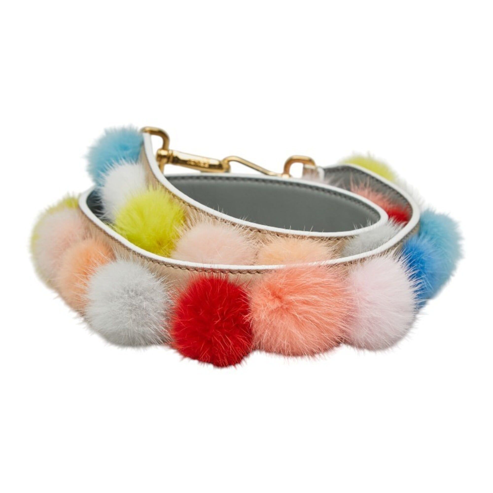 Fendi Fendi Strap You Shoulder Strap, Multicolor Leather Fur, Women's FENDI Size ONE SIZE - 2 Thumbnail