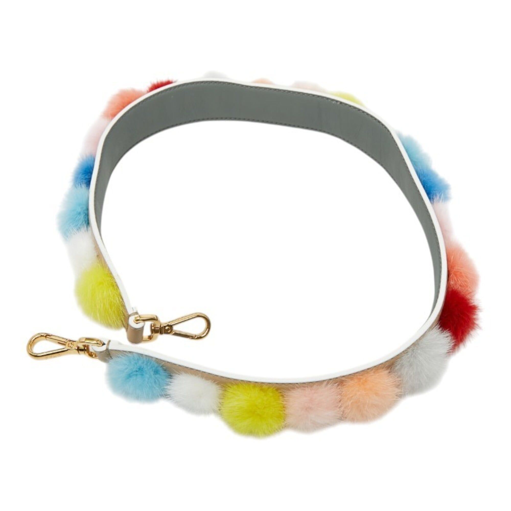 Fendi Fendi Strap You Shoulder Strap, Multicolor Leather Fur, Women's FENDI Size ONE SIZE - 4 Thumbnail
