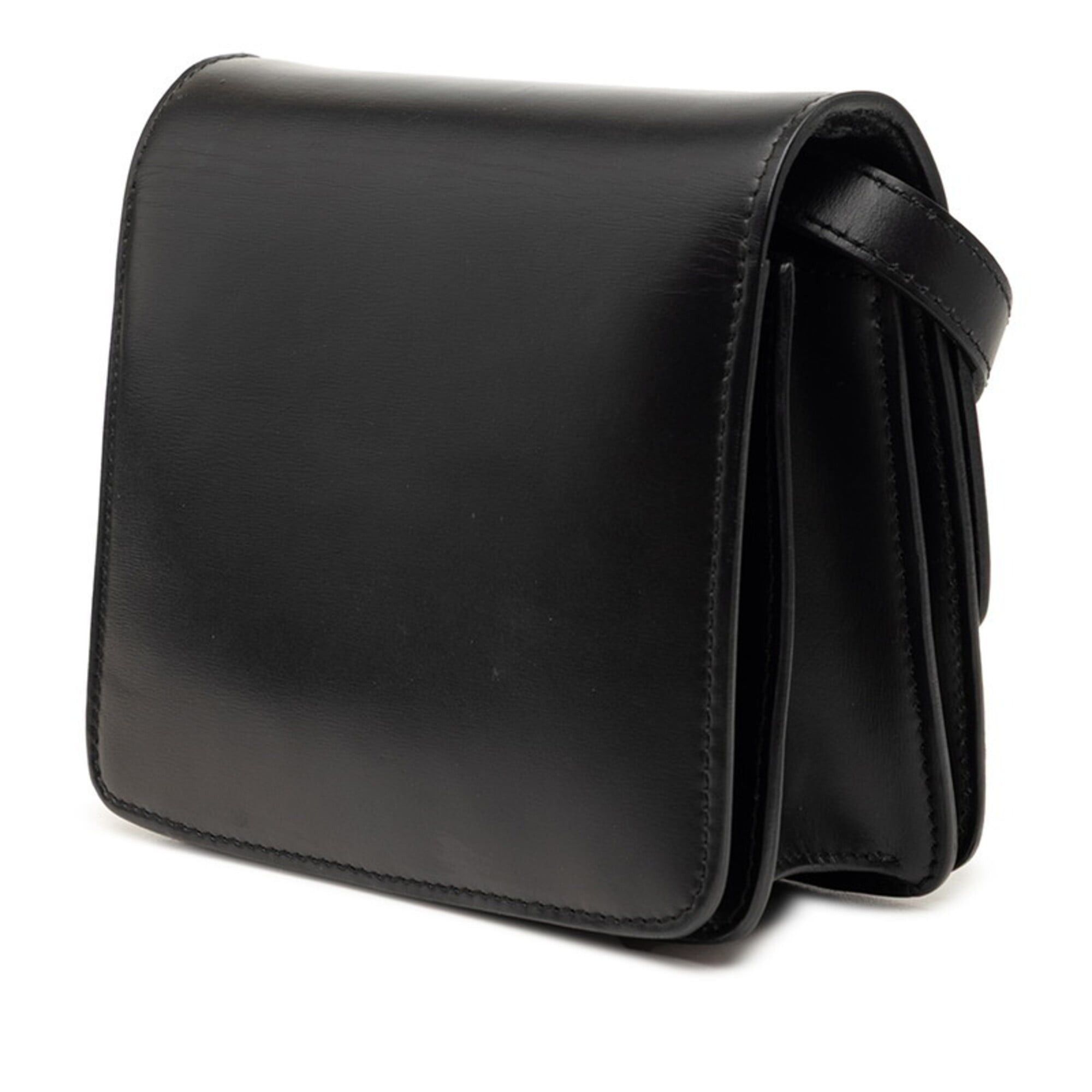 Celine Celine Classic Box Small Shoulder Bag, One-Shoulder, Black Leather, Women's CELINE Size ONE SIZE - 2 Thumbnail