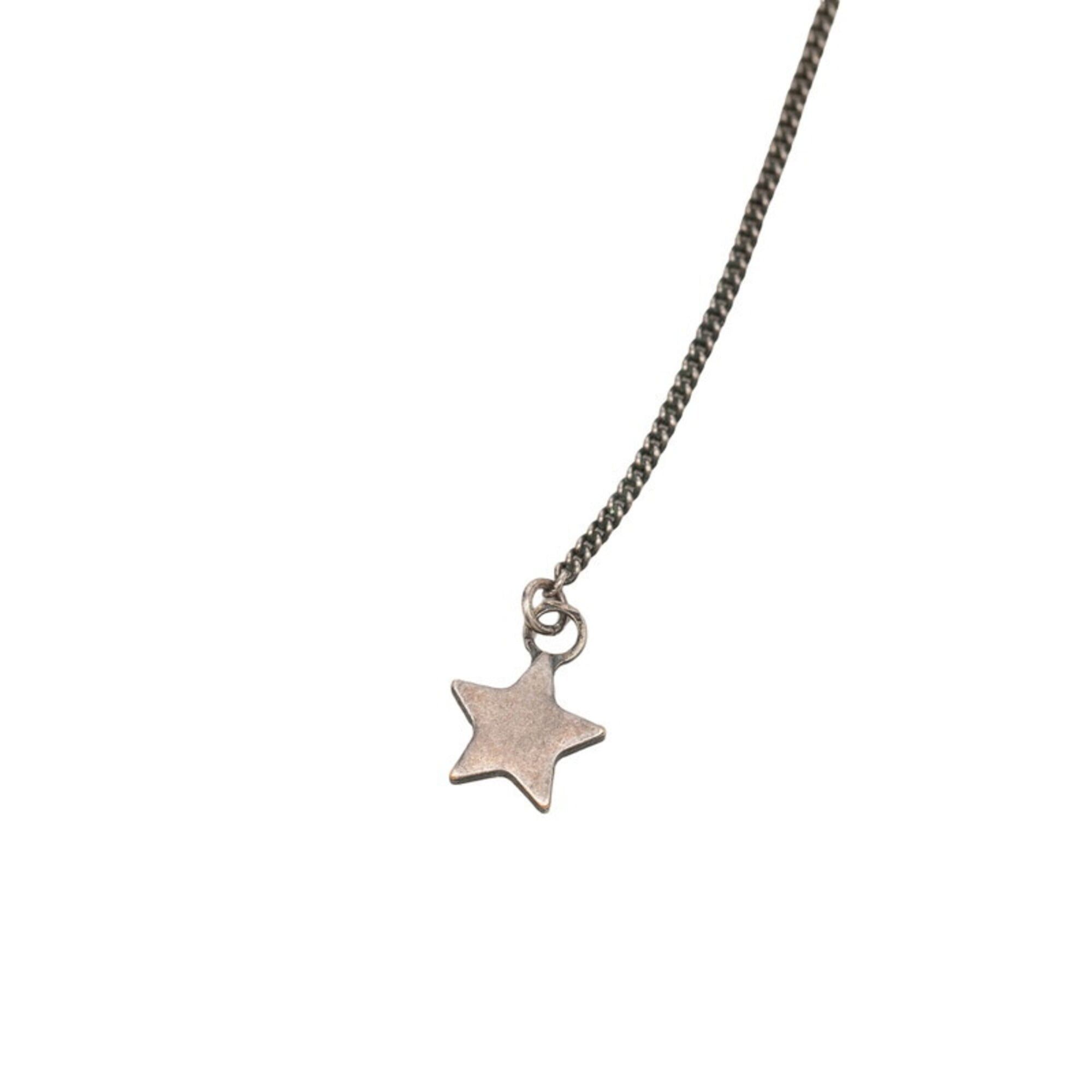 Yves Saint Laurent Yves Saint Laurent Saint Laurent Star Motif Earrings, Silver Metal, Women's Size ONE SIZE - 2 Thumbnail