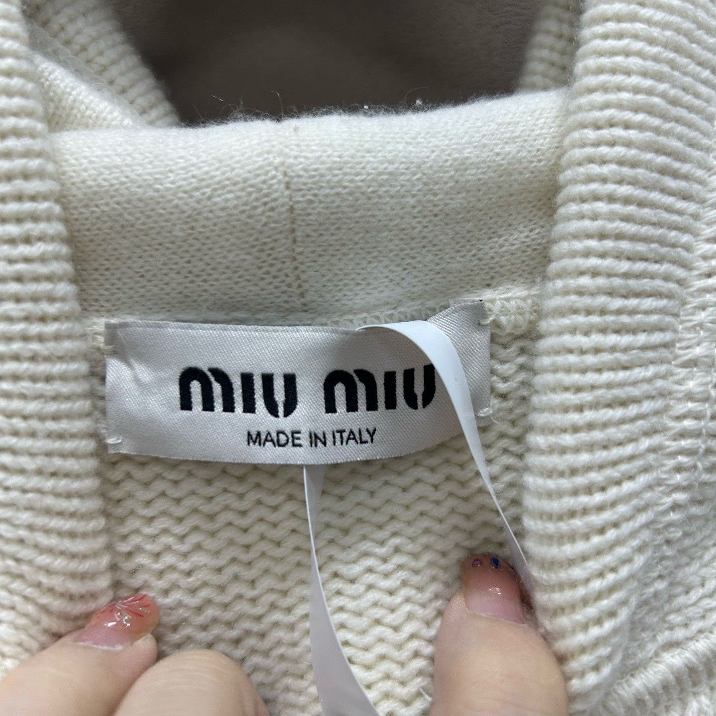 Miu Miu Miu Miu Logo Knit Hoodie Size 38 Size XS / US 0-2 / IT 36-38 - 4 Thumbnail