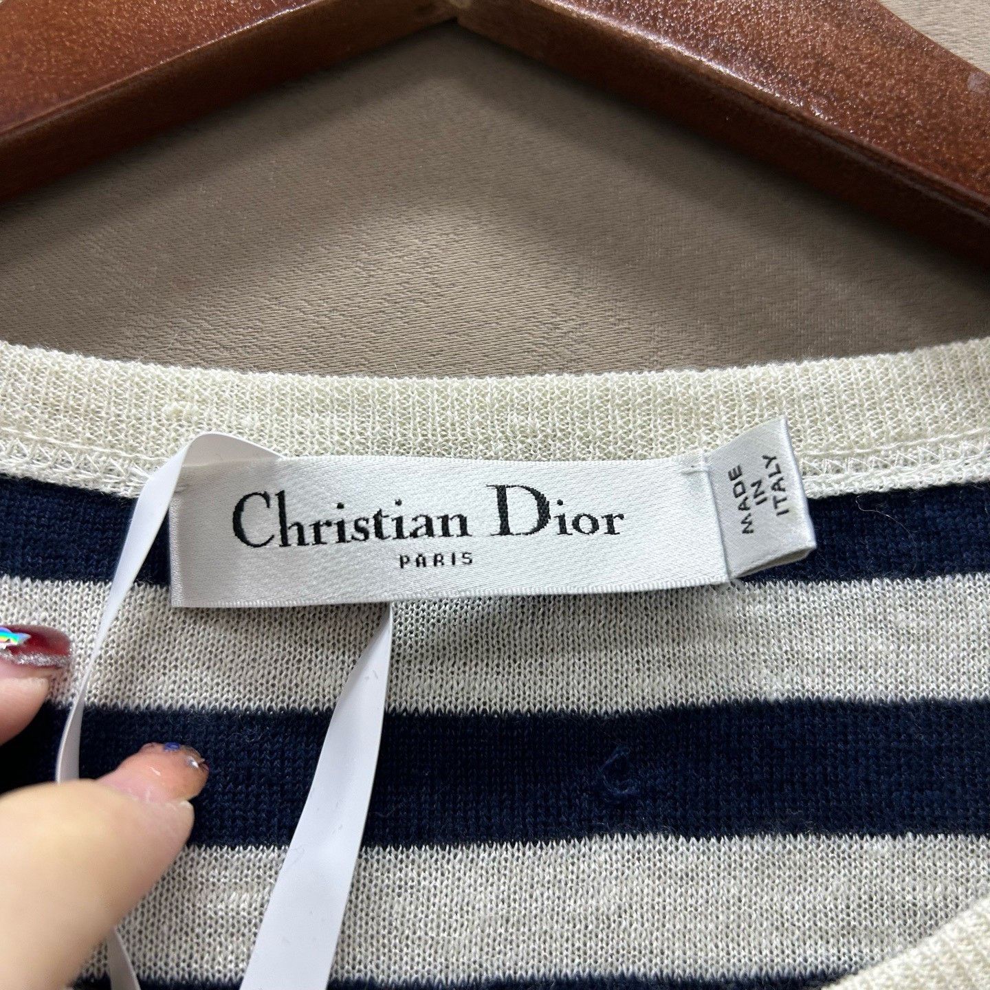 Dior Christian Dior Striped Linen Knit Top Size FR 38 Size S / US 4 / IT 40 - 4 Thumbnail
