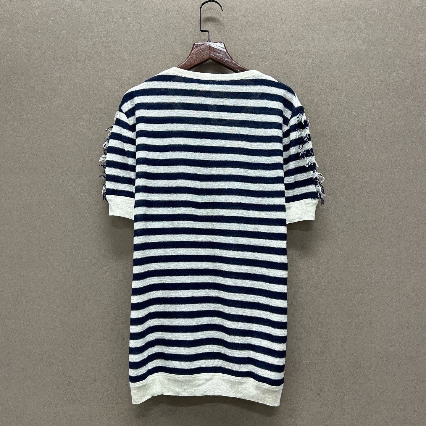 Dior Christian Dior Striped Linen Knit Top Size FR 38 Size S / US 4 / IT 40 - 3 Thumbnail