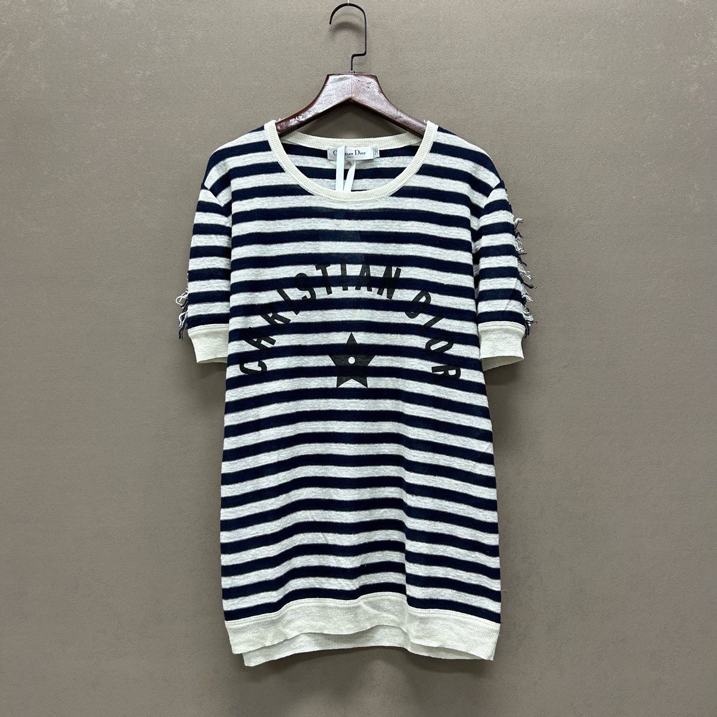 Dior Christian Dior Striped Linen Knit Top Size FR 38 Size S / US 4 / IT 40 - 2 Thumbnail