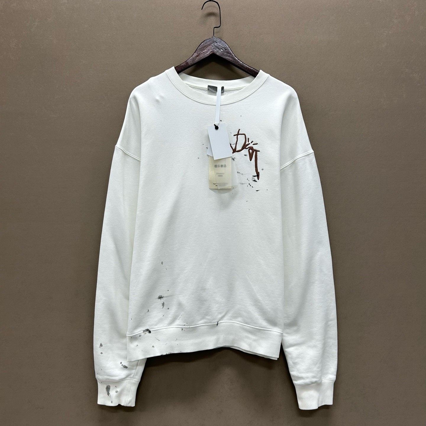 Dior Dior Embroidery Paint Splatter Sweatshirt Size M Size US M / EU 48-50 / 2 - 2 Thumbnail