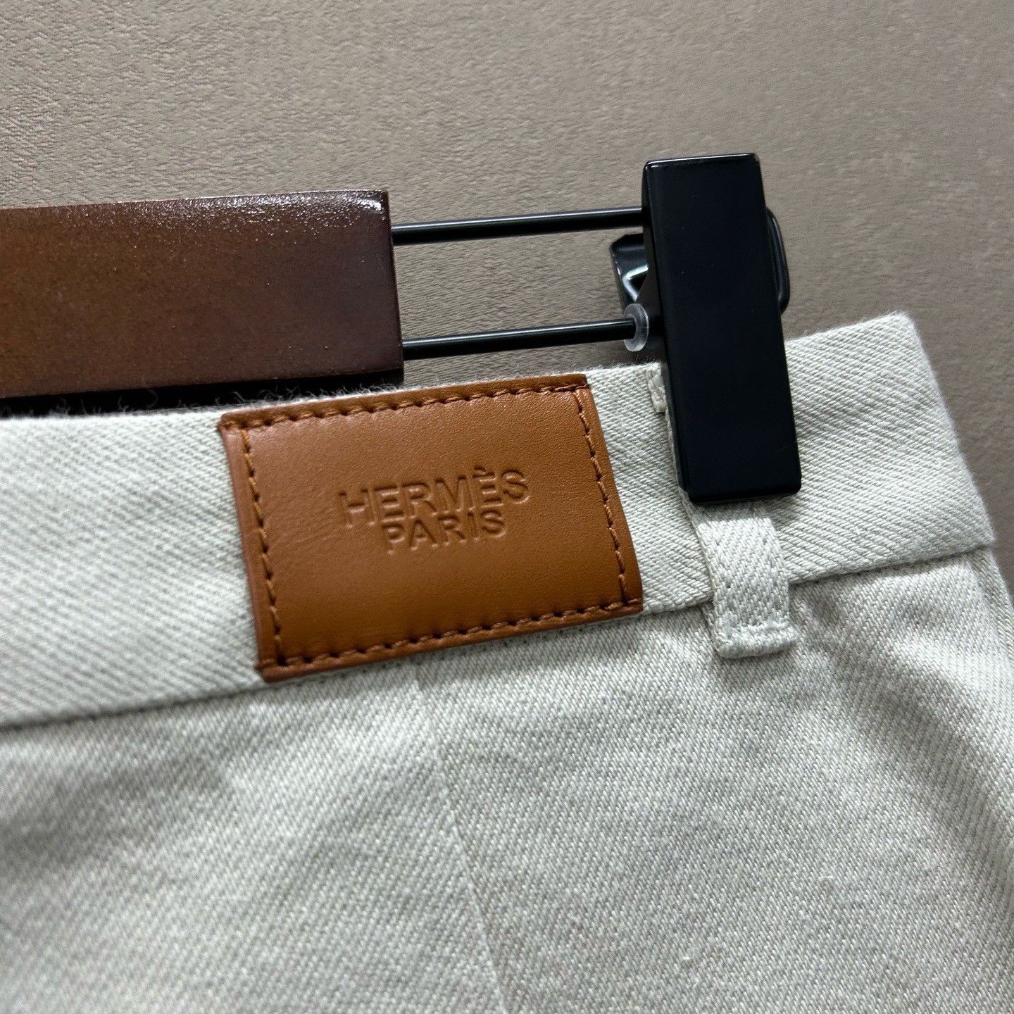 Hermes Hermès White Cotton Pants Size 36 Size 26" / US 2 / IT 38 - 4 Thumbnail