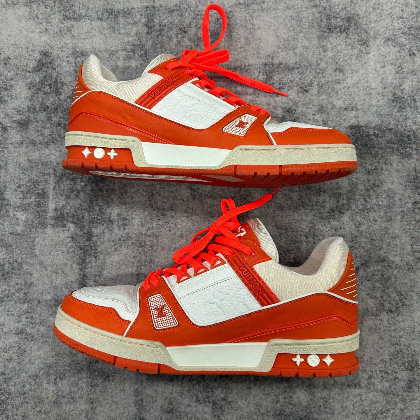 Louis Vuitton Louis Vuitton Trainer White Orange Sneakers US 8 Size US 8 / EU 41 - 5 Thumbnail