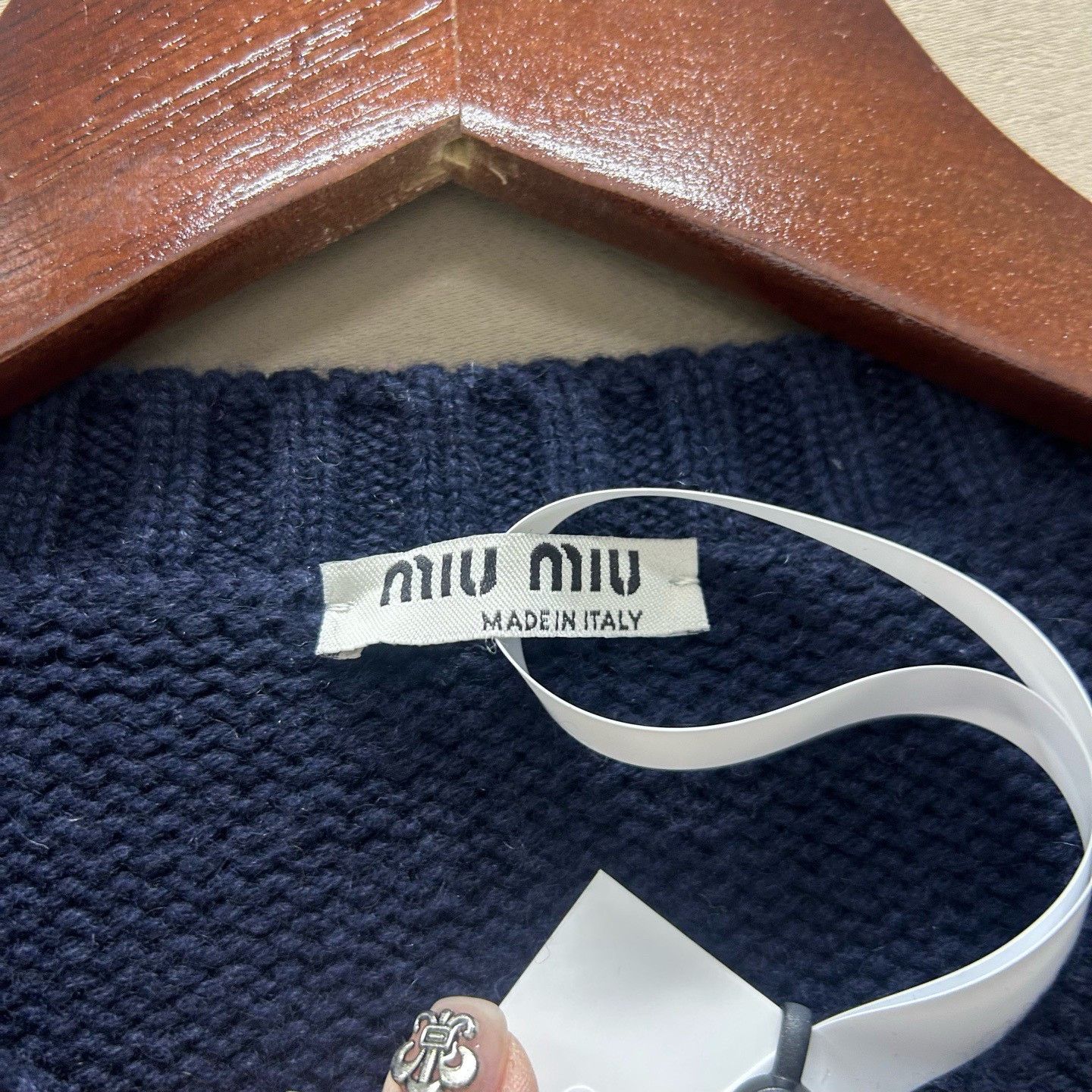 Miu Miu Miu Miu Rhinestone Button Cashmere Cardigan Size 38 Size XS / US 0-2 / IT 36-38 - 3 Thumbnail