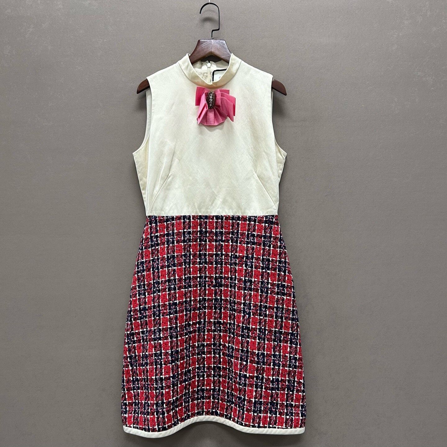 Gucci Gucci Plaid Bow Detail Sleeveless Dress Size 38 Size XS / US 0-2 / IT 36-38 - 2 Thumbnail