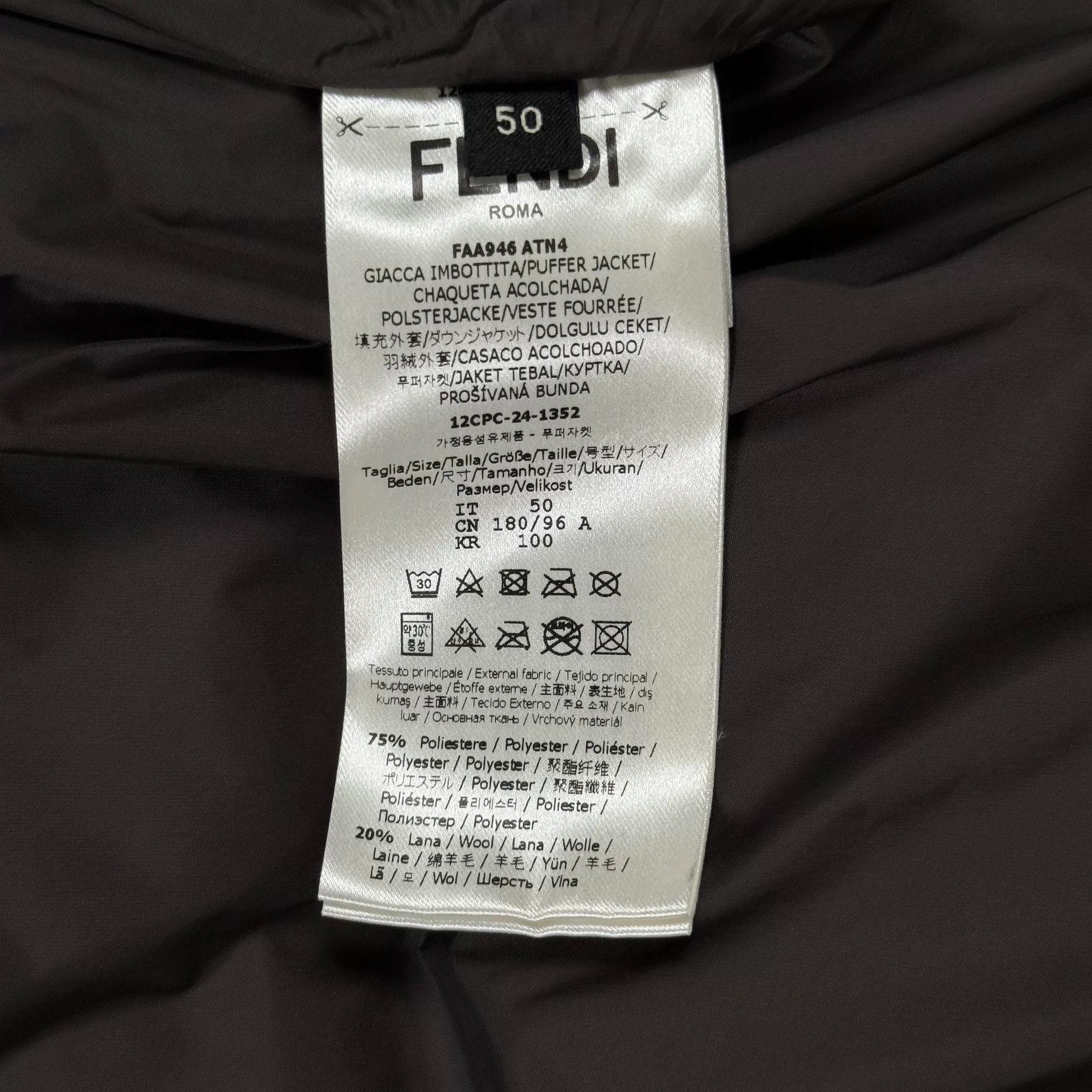 Fendi Fendi FF Monogram Puffer Jacket Size 50 Size US M / EU 48-50 / 2 - 6 Thumbnail