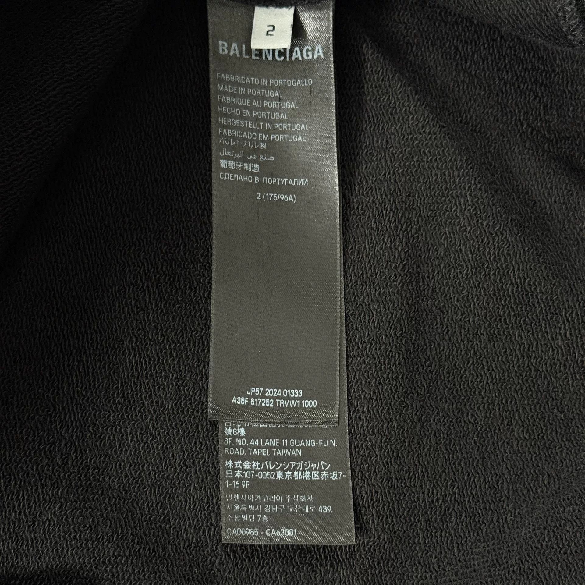 Balenciaga Balenciaga Black Garde-Robe Sweatshirt Size M Size US M / EU 48-50 / 2 - 7 Thumbnail