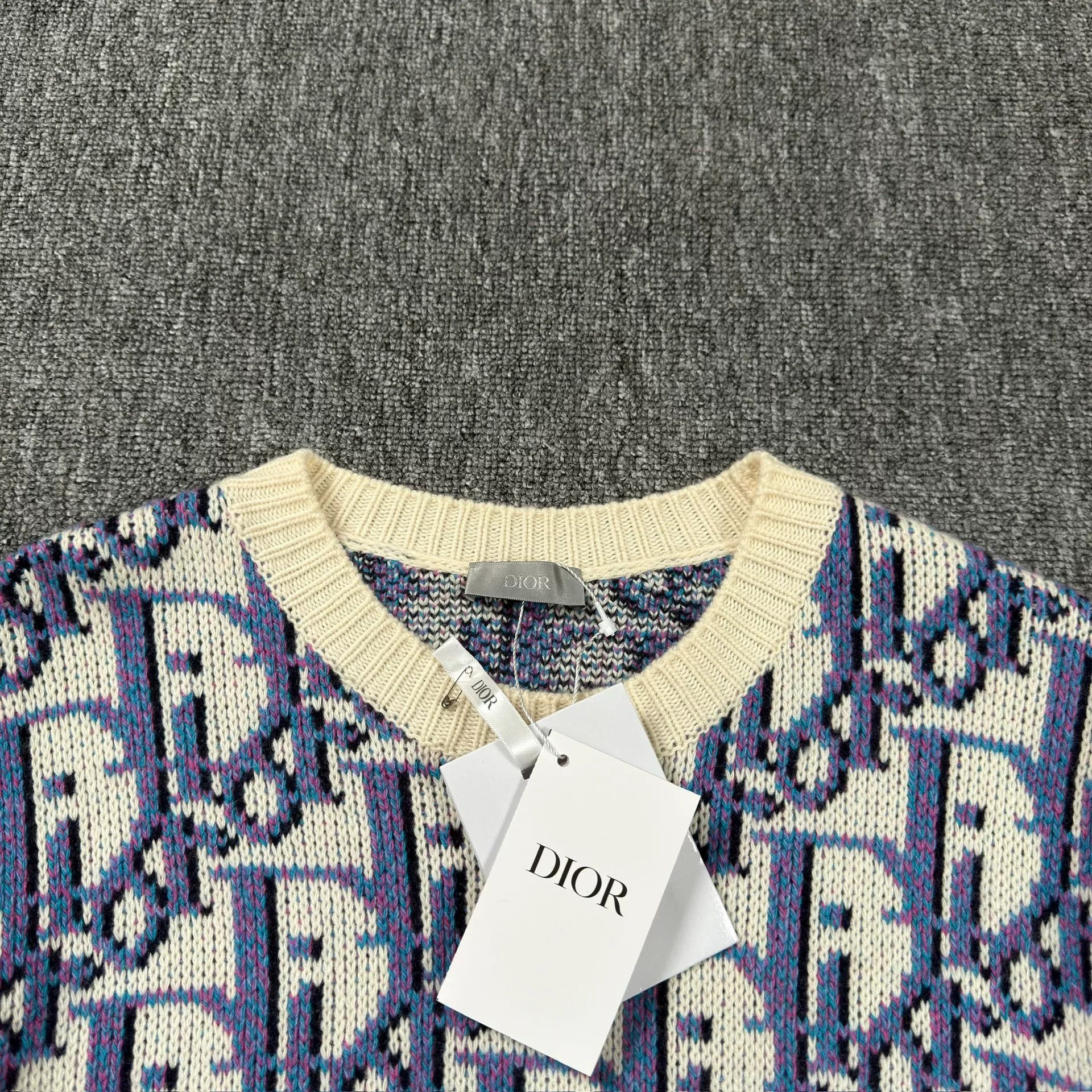Dior Dior x Stussy Oblique Monogram Sweater Size M Size US M / EU 48-50 / 2 - 3 Thumbnail