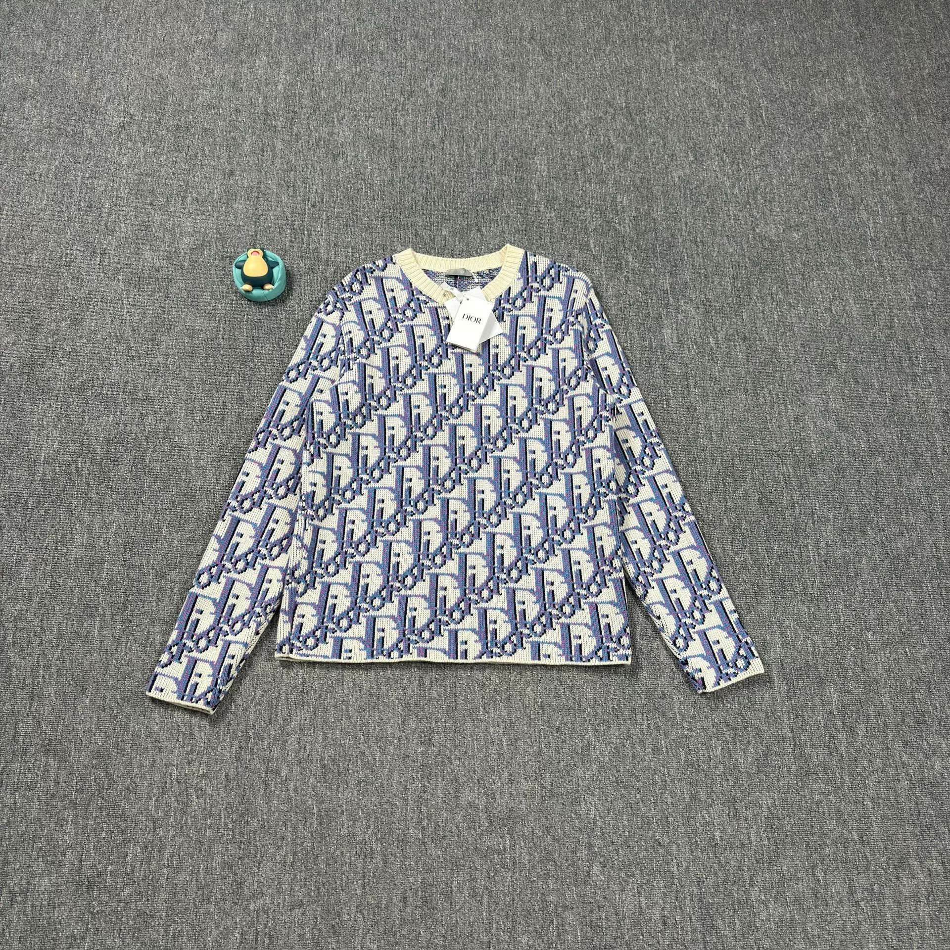 Dior Dior x Stussy Oblique Monogram Sweater Size M Size US M / EU 48-50 / 2 - 2 Thumbnail
