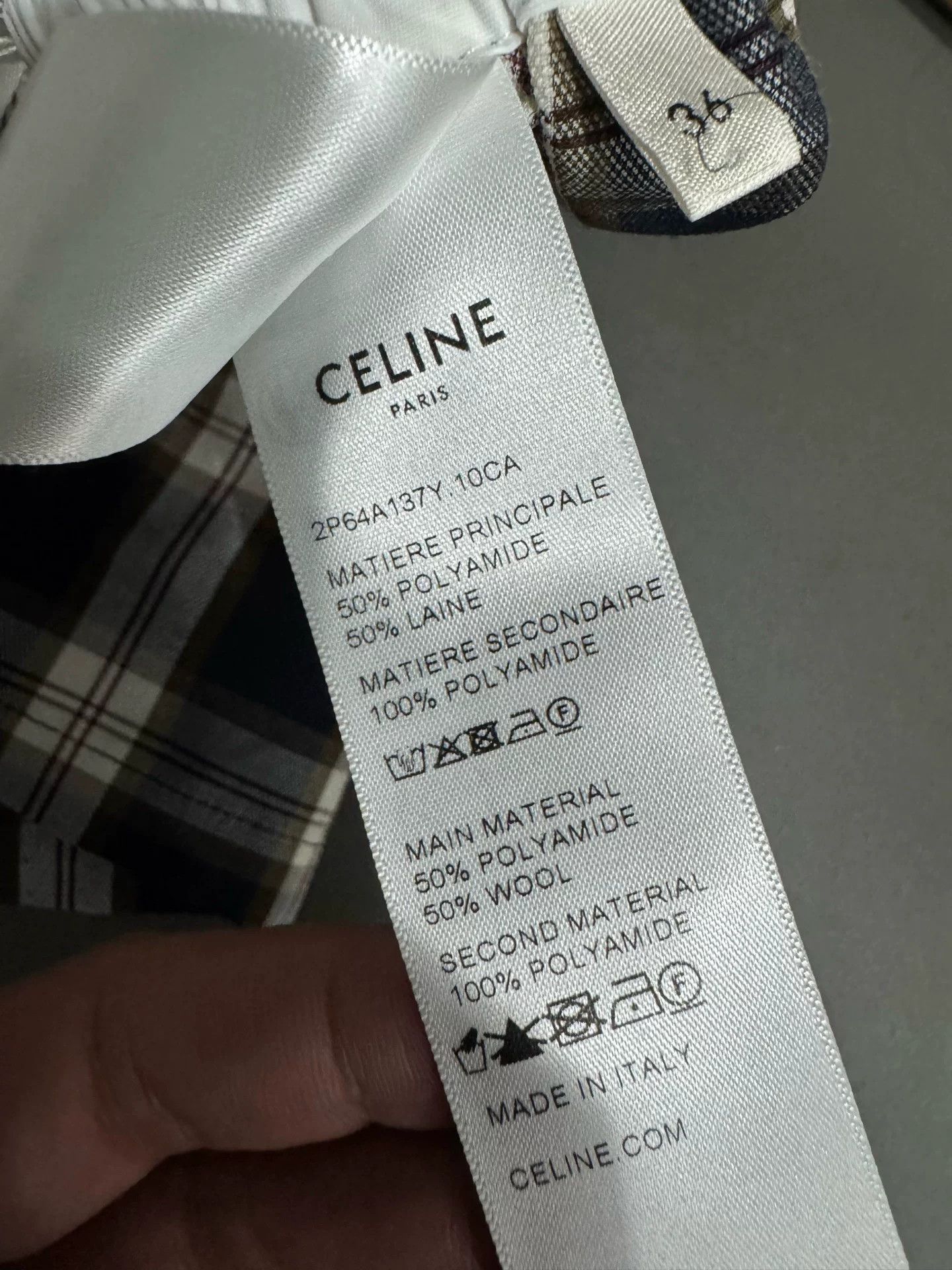 Celine Celine Plaid Logo Shorts Size 36 Size 26" / US 2 / IT 38 - 7 Thumbnail
