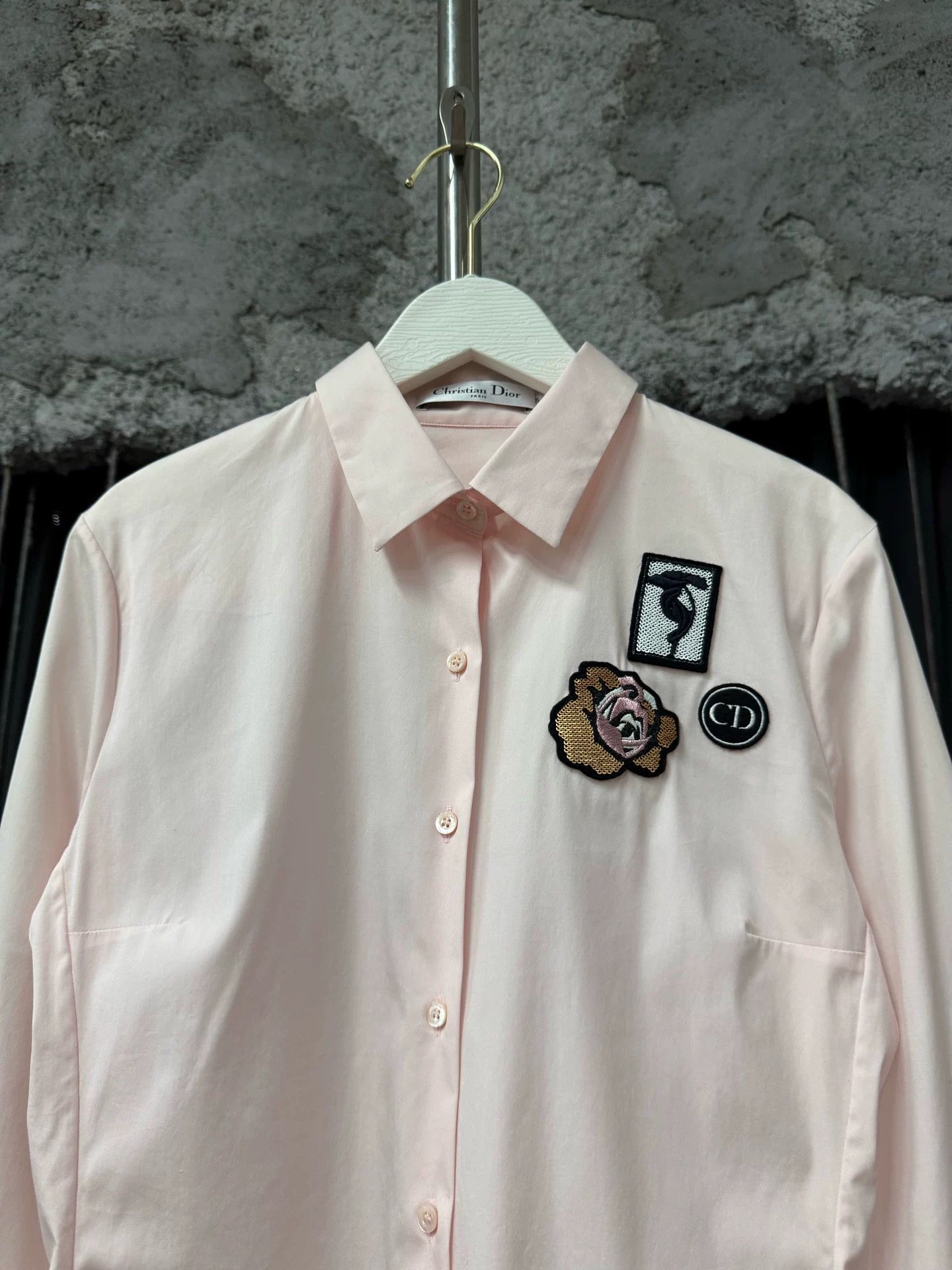 Dior Dior Embroidered Button Up Shirt Size S / US 4 / IT 40 - 4 Thumbnail