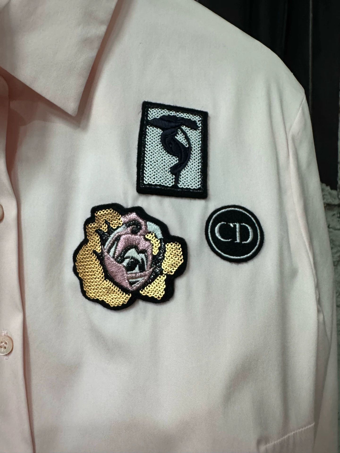 Dior Dior Embroidered Button Up Shirt Size S / US 4 / IT 40 - 6 Thumbnail