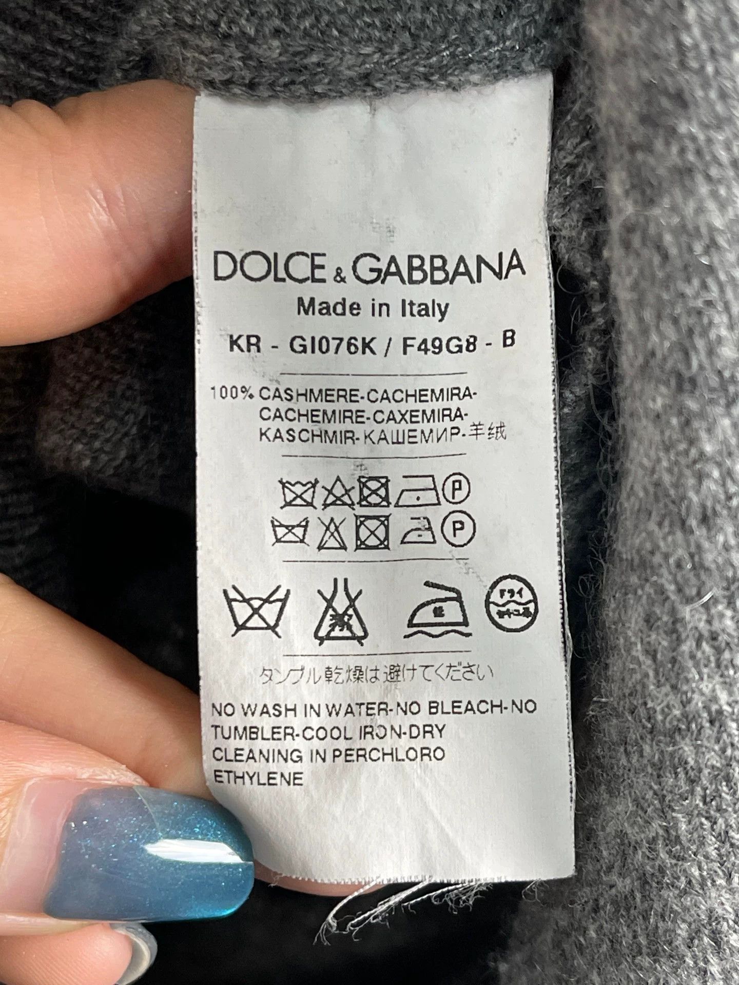 Dolce & Gabbana Dolce & Gabbana Embroidered Cashmere Sweater Size 50 Size US M / EU 48-50 / 2 - 8 Thumbnail