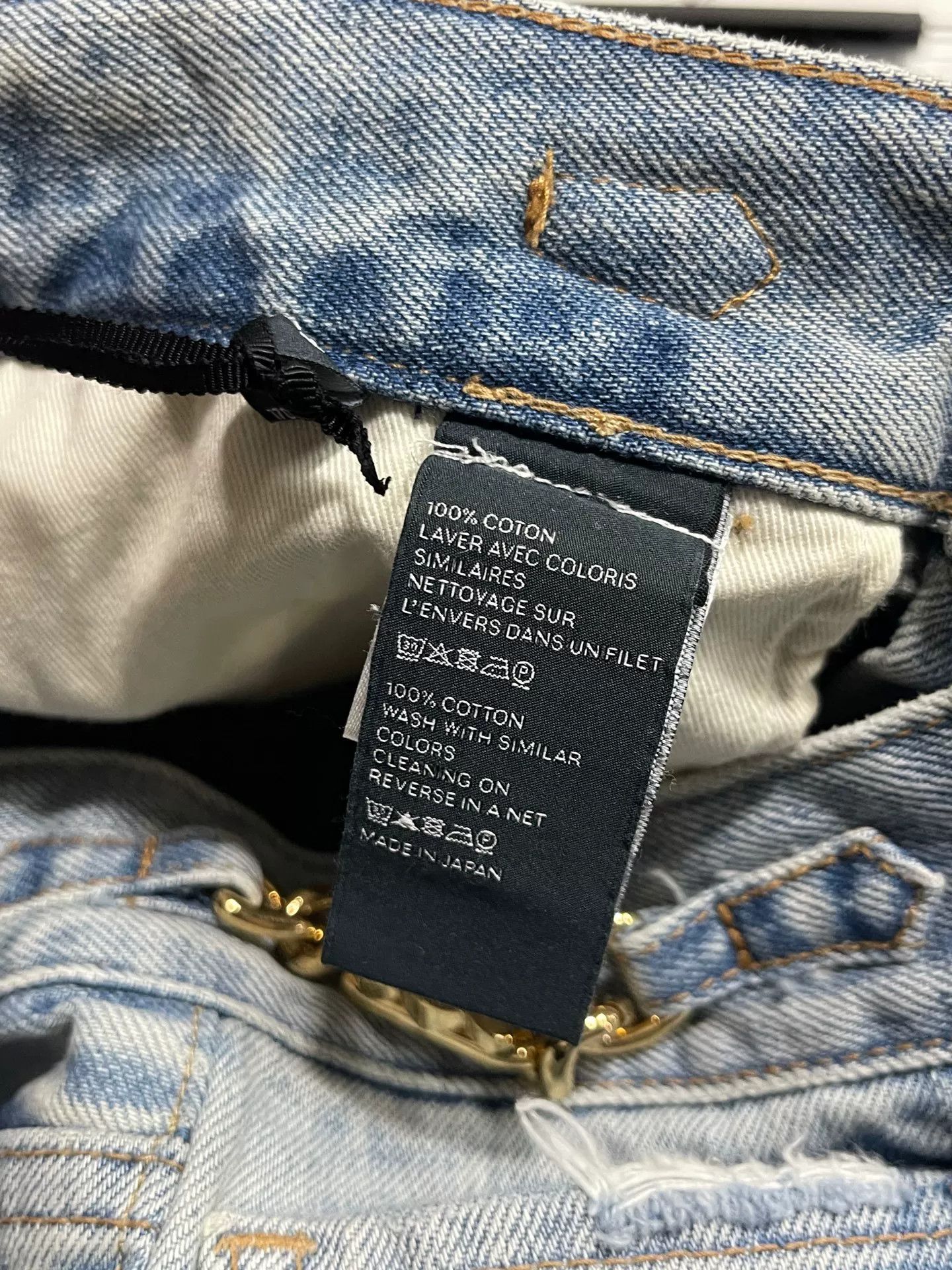 Celine Celine Triomphe Chain Light Wash Jeans Size 29 Size 29" - 8 Thumbnail