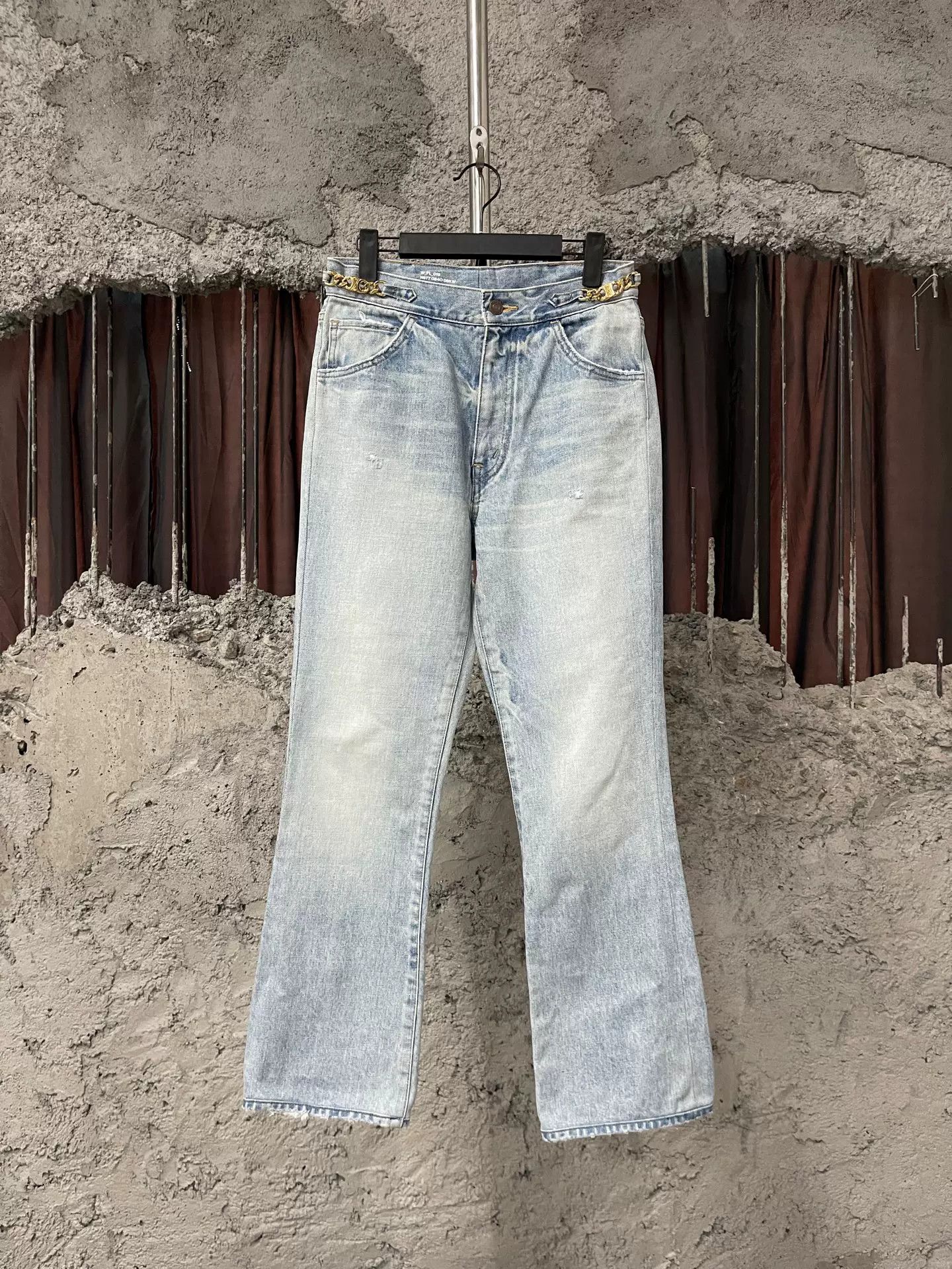 Celine Celine Triomphe Chain Light Wash Jeans Size 29 Size 29" - 2 Thumbnail