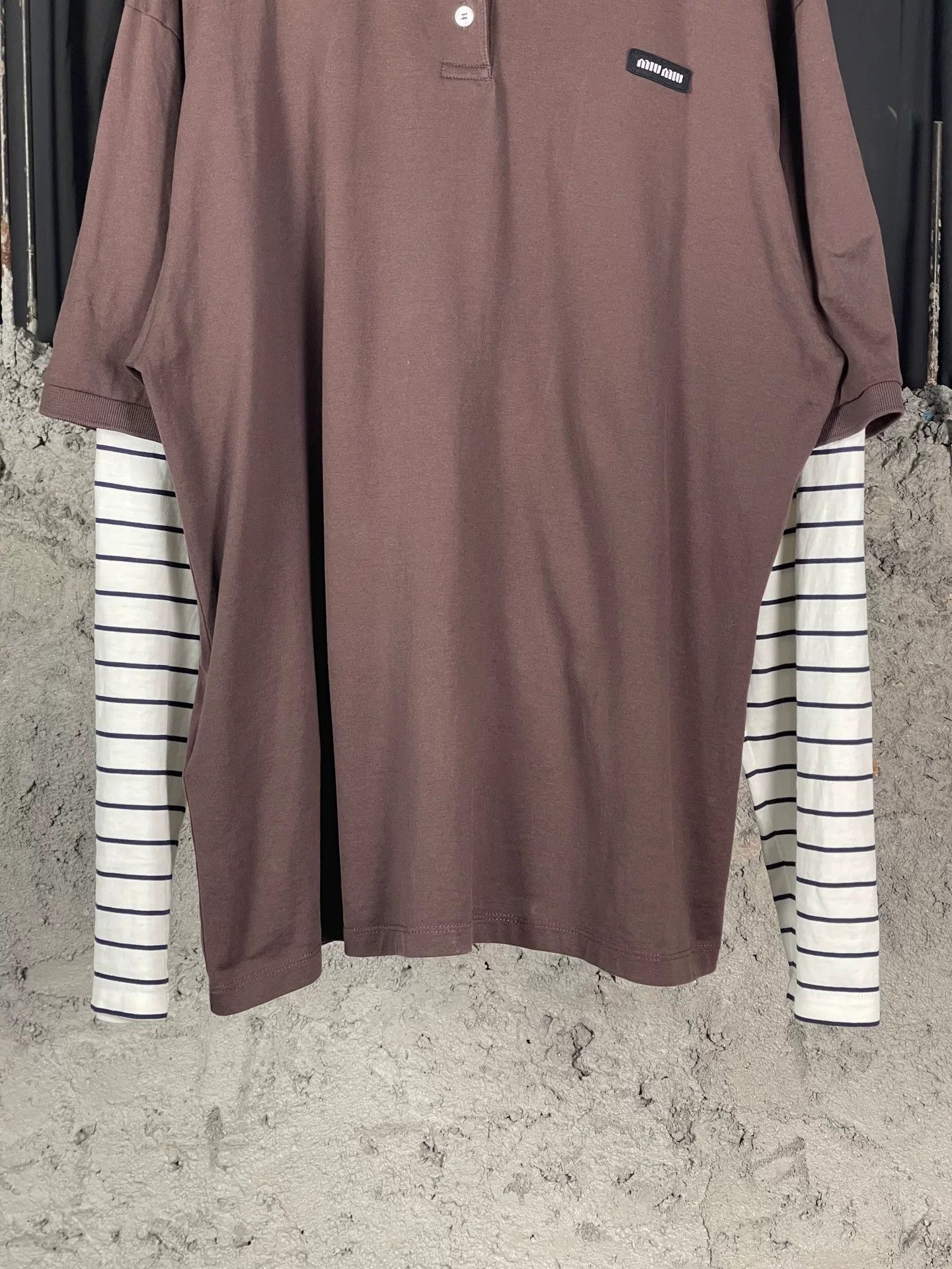 Miu Miu Miu Miu Layered Striped Polo Shirt Size L Size L / US 10 / IT 46 - 5 Thumbnail