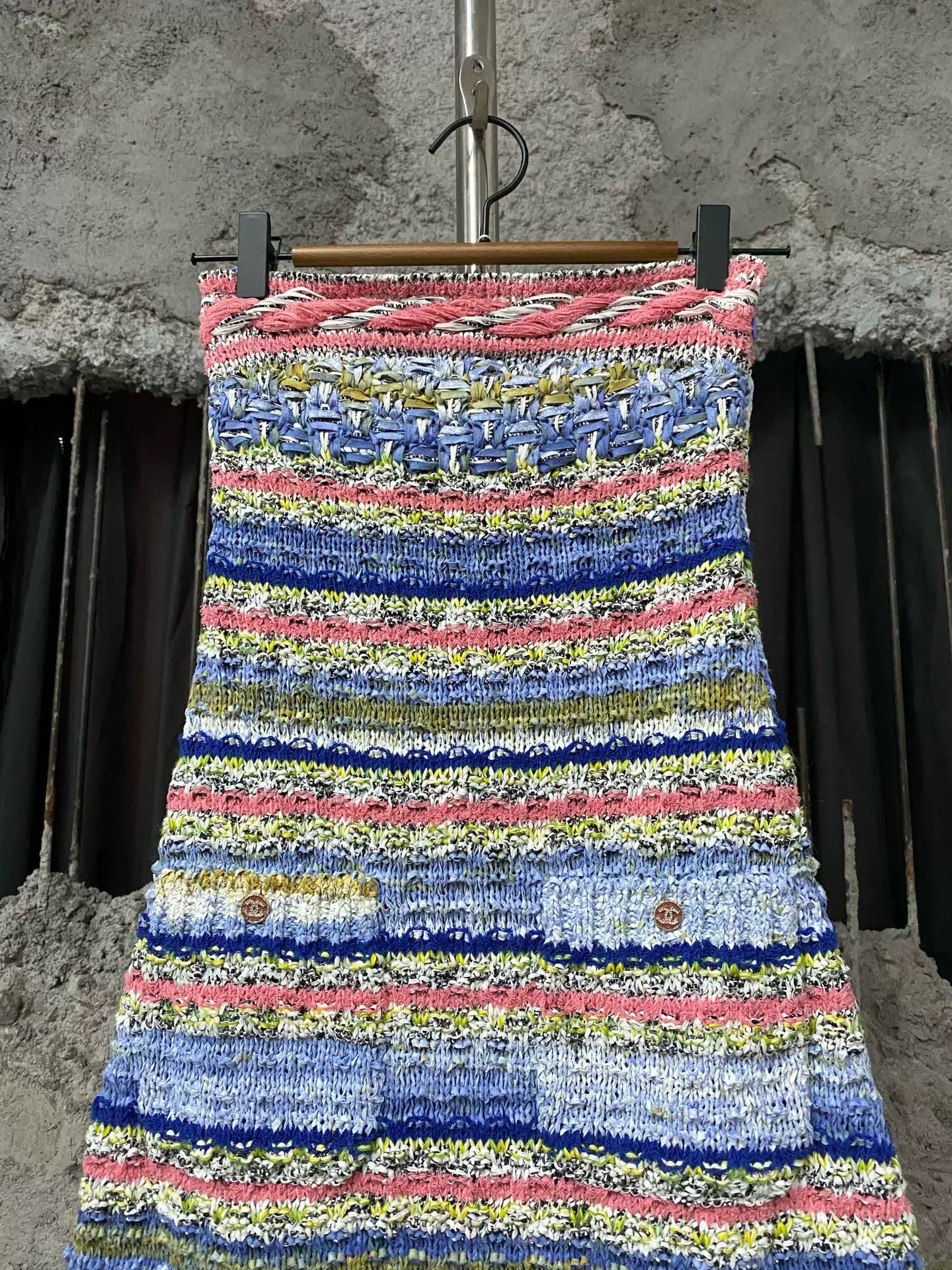 Chanel Chanel Multicolor Knit Strapless Dress Size 34 Size XS / US 0-2 / IT 36-38 - 4 Thumbnail