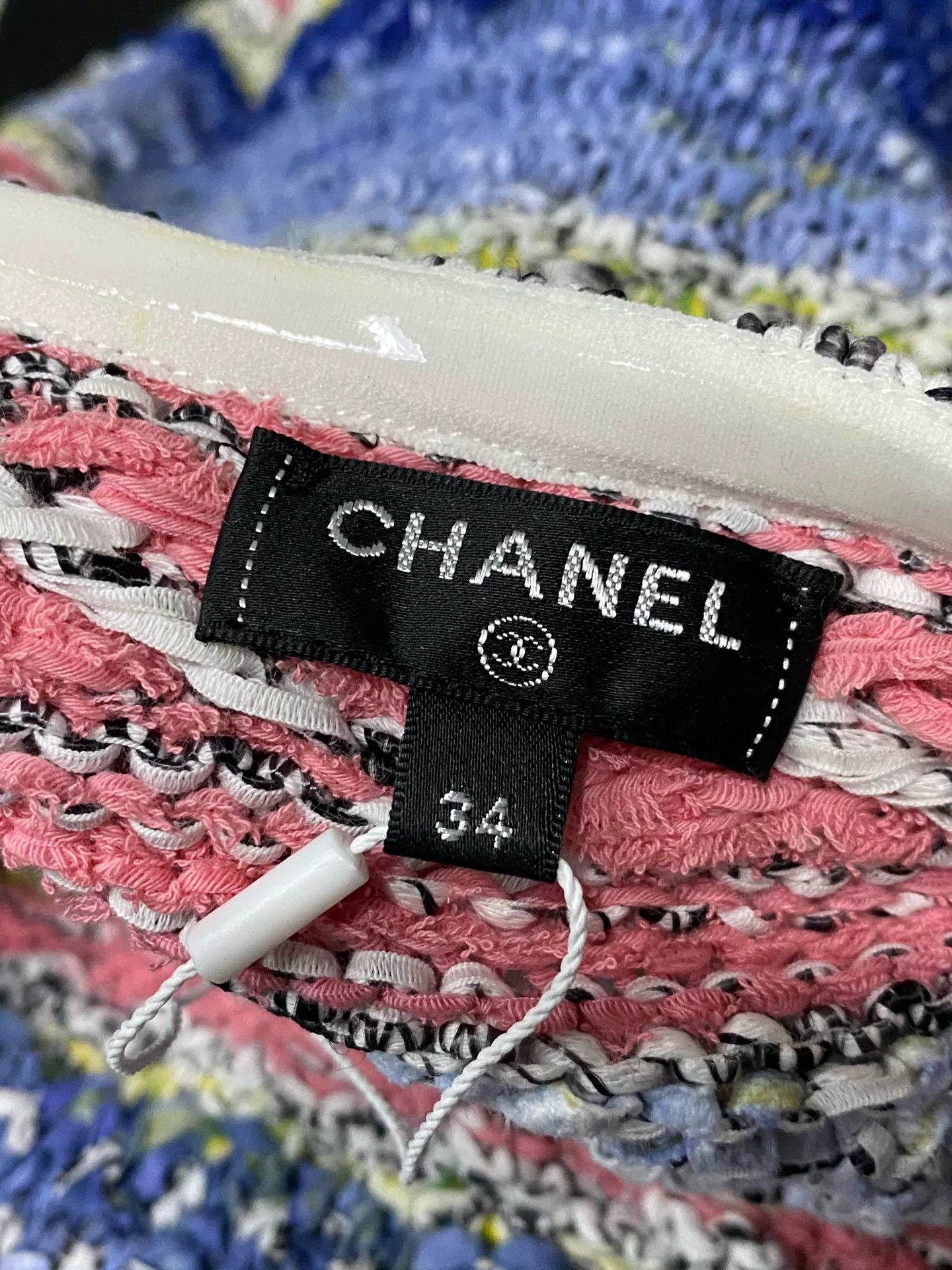 Chanel Chanel Multicolor Knit Strapless Dress Size 34 Size XS / US 0-2 / IT 36-38 - 7 Thumbnail
