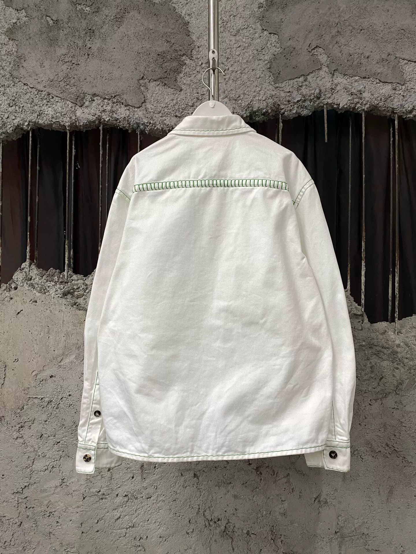 Bottega Veneta Bottega Veneta Green Stitch Denim Shirt Size S Size US S / EU 44-46 / 1 - 3 Thumbnail