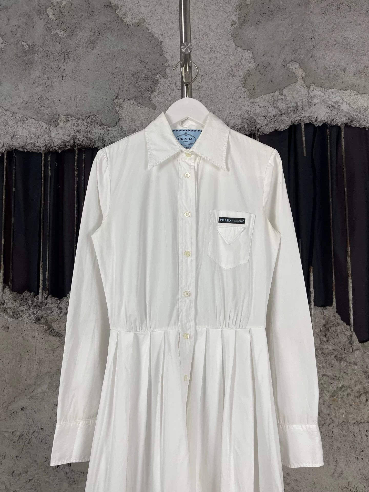 Prada Prada White Shirt Dress Size 36 Size XS / US 0-2 / IT 36-38 - 4 Thumbnail