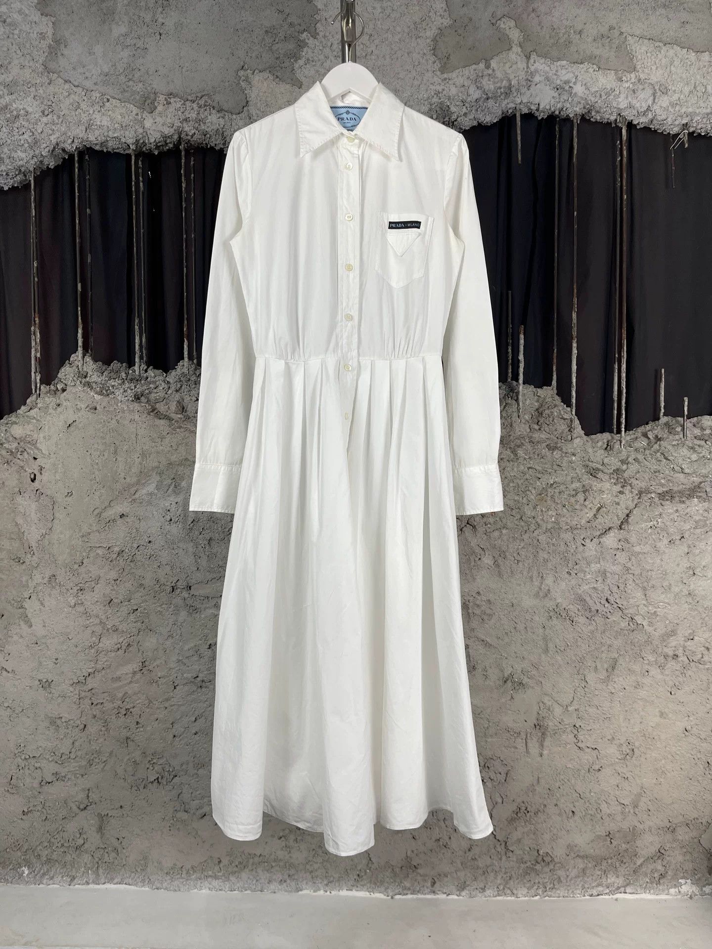 Prada Prada White Shirt Dress Size 36 Size XS / US 0-2 / IT 36-38 - 2 Thumbnail
