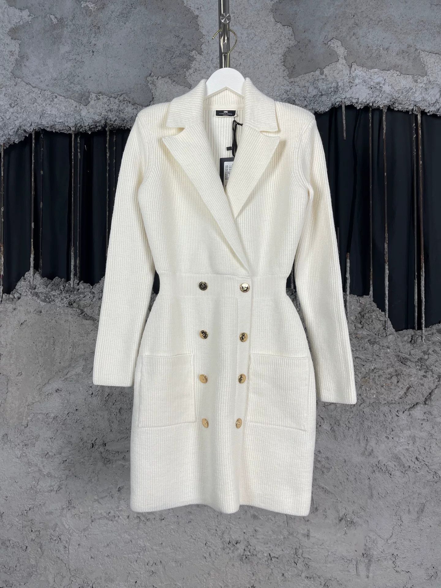 Elisabetta Franchi Elisabetta Franchi Double-Breasted Knit Dress Size 42 Size M / US 6-8 / IT 42-44 - 2 Thumbnail