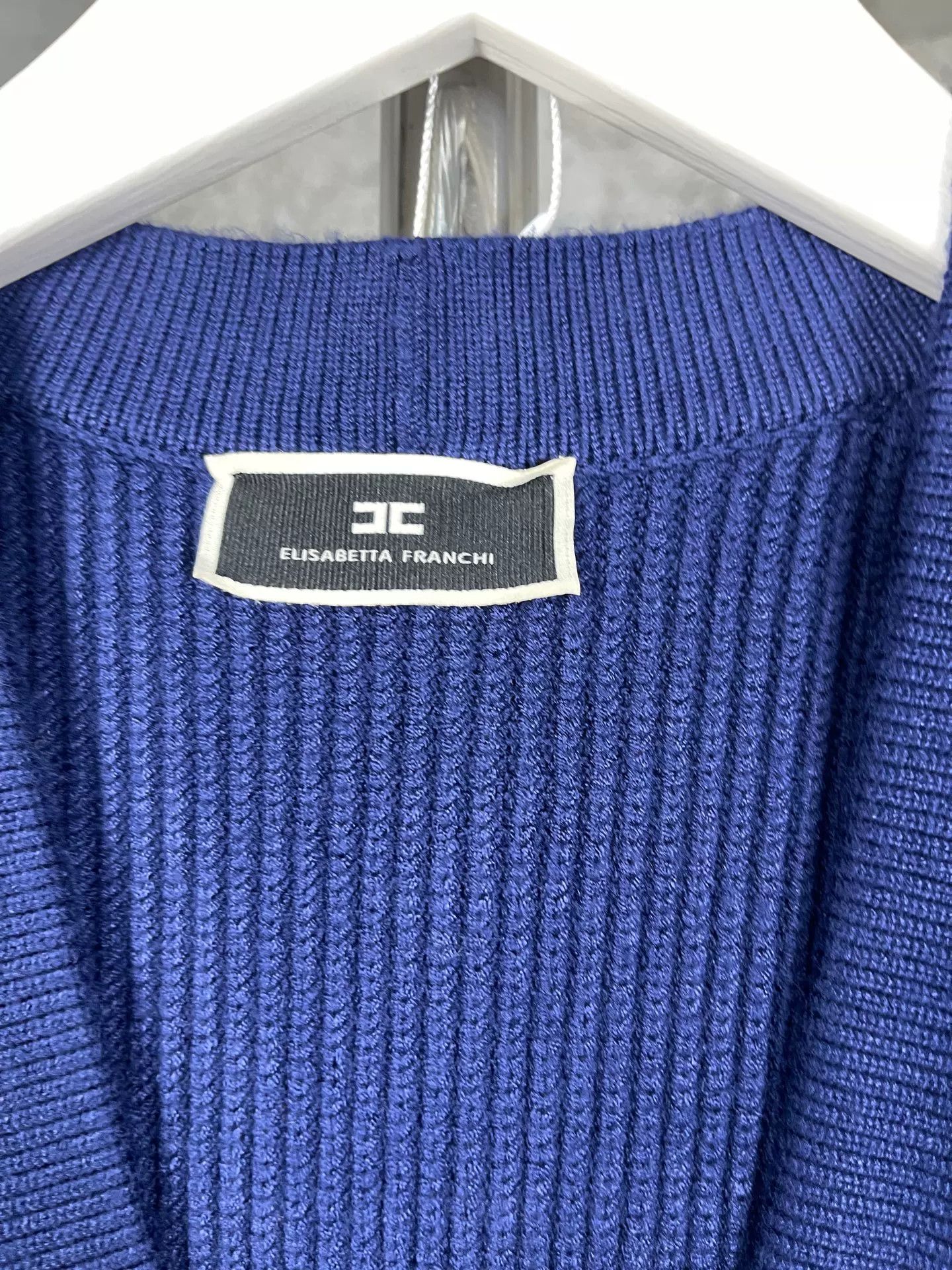 Elisabetta Franchi Elisabetta Franchi Blue Knit Mini Dress Size 42 Size M / US 6-8 / IT 42-44 - 7 Thumbnail
