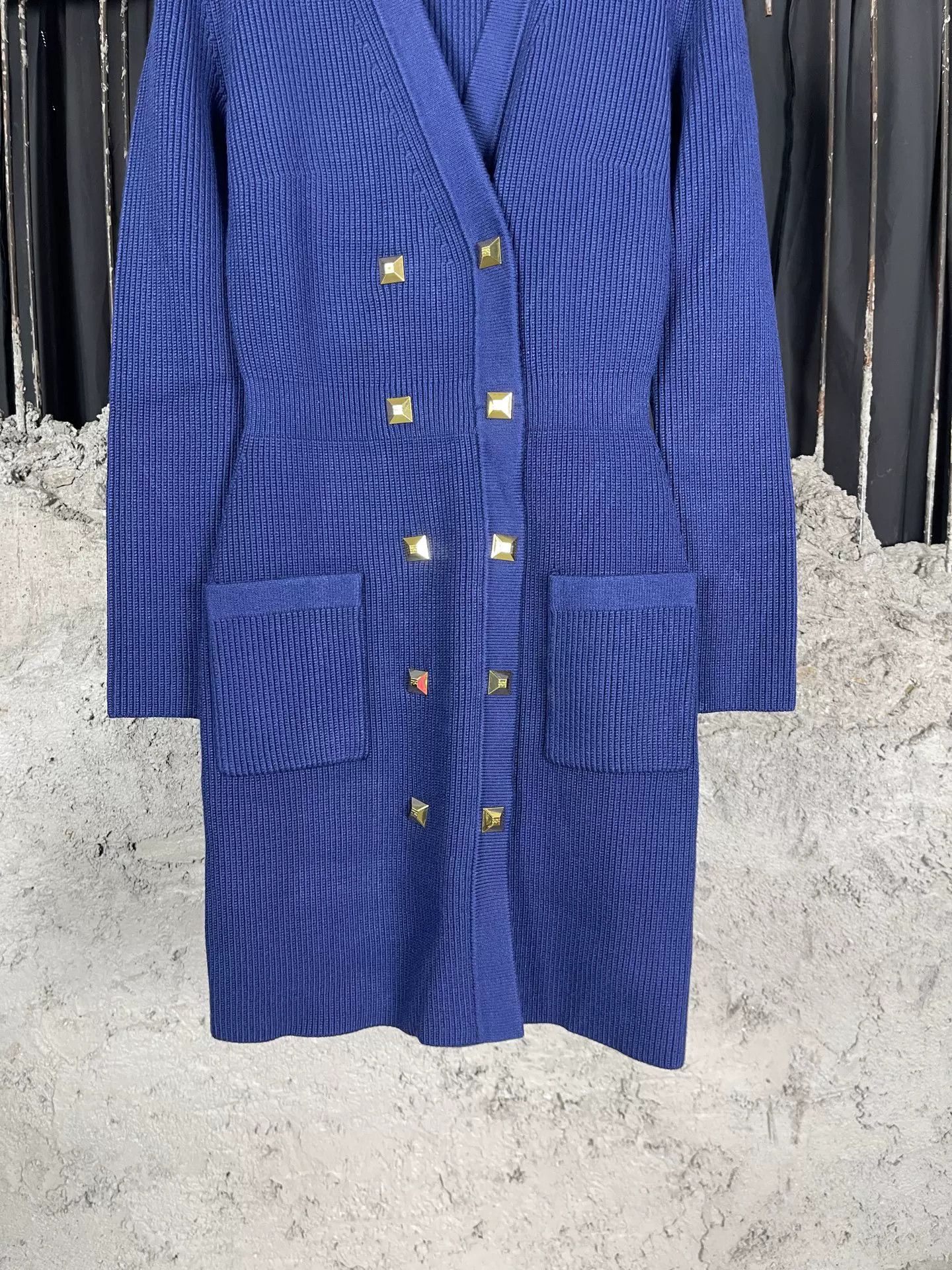 Elisabetta Franchi Elisabetta Franchi Blue Knit Mini Dress Size 42 Size M / US 6-8 / IT 42-44 - 5 Thumbnail