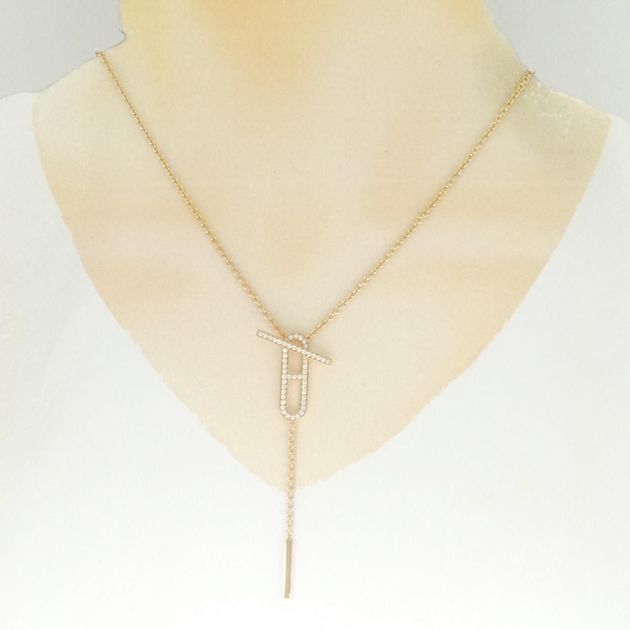 Hermes Hermes Hermes Ever Chaine d Ancre Au750 Pink Gold Diamond Necklace Precious Metal Necklace DUTY FREE for USA Size ONE SIZE - 6 Thumbnail