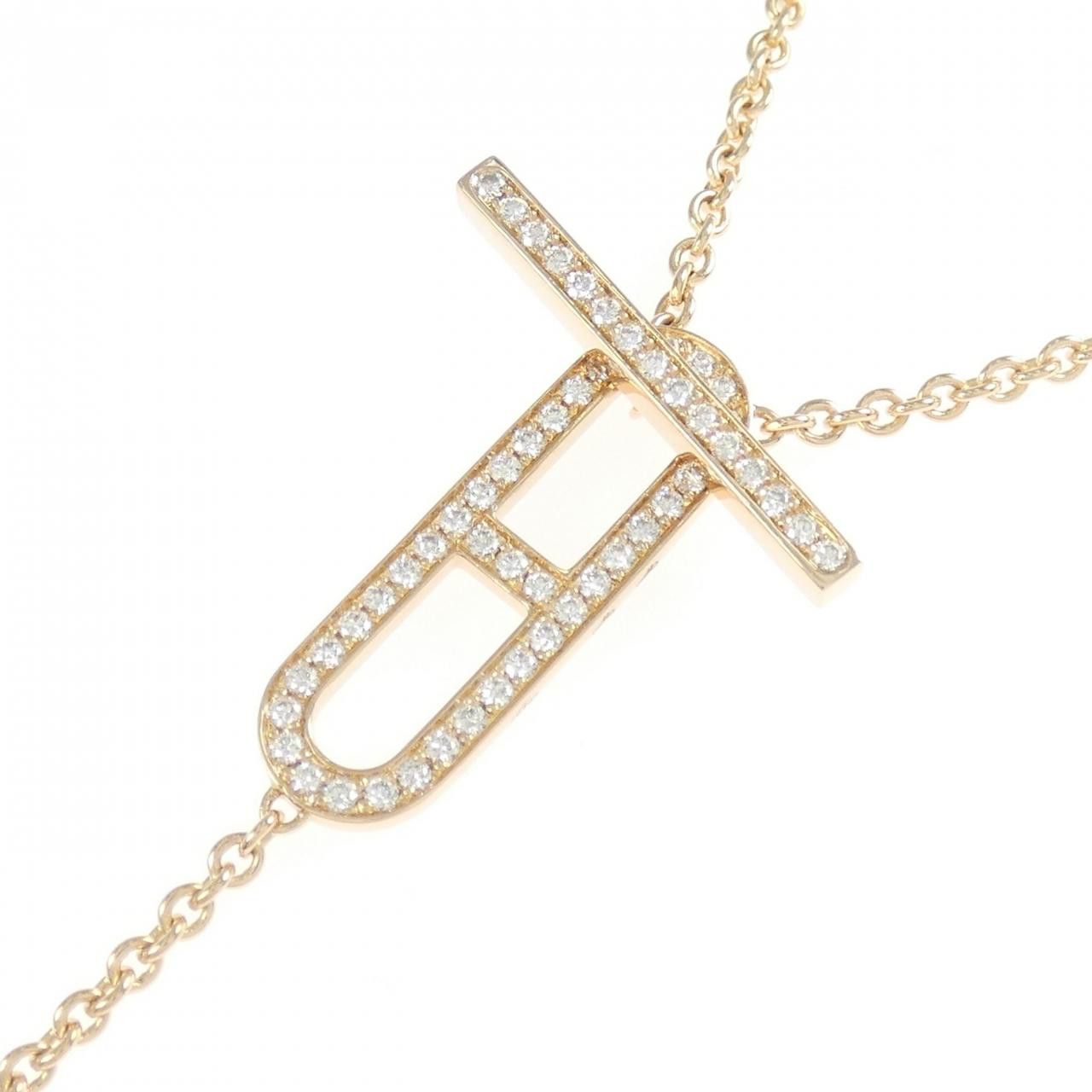 Hermes Hermes Hermes Ever Chaine d Ancre Au750 Pink Gold Diamond Necklace Precious Metal Necklace DUTY FREE for USA Size ONE SIZE - 3 Thumbnail